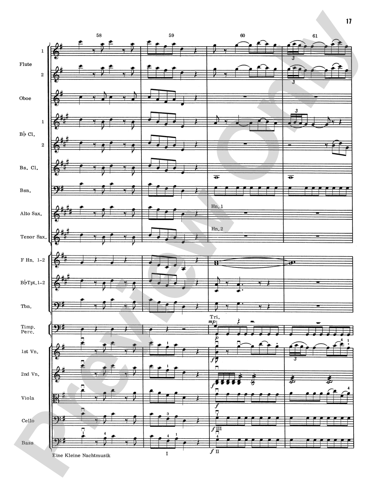 Eine Kleine Nachtmusik, 1st Movement: Full Orchestra Conductor Score & Parts