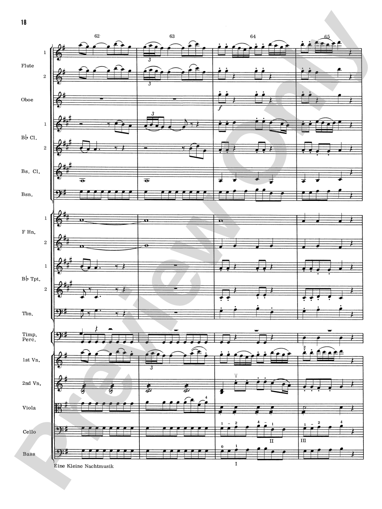 Eine Kleine Nachtmusik, 1st Movement: Full Orchestra Conductor Score & Parts