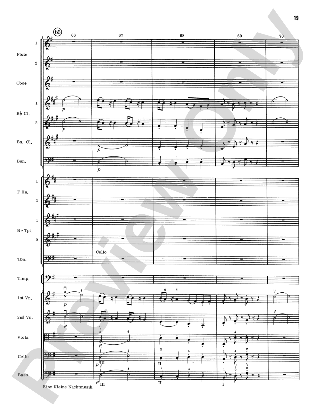 Eine Kleine Nachtmusik, 1st Movement: Full Orchestra Conductor Score & Parts