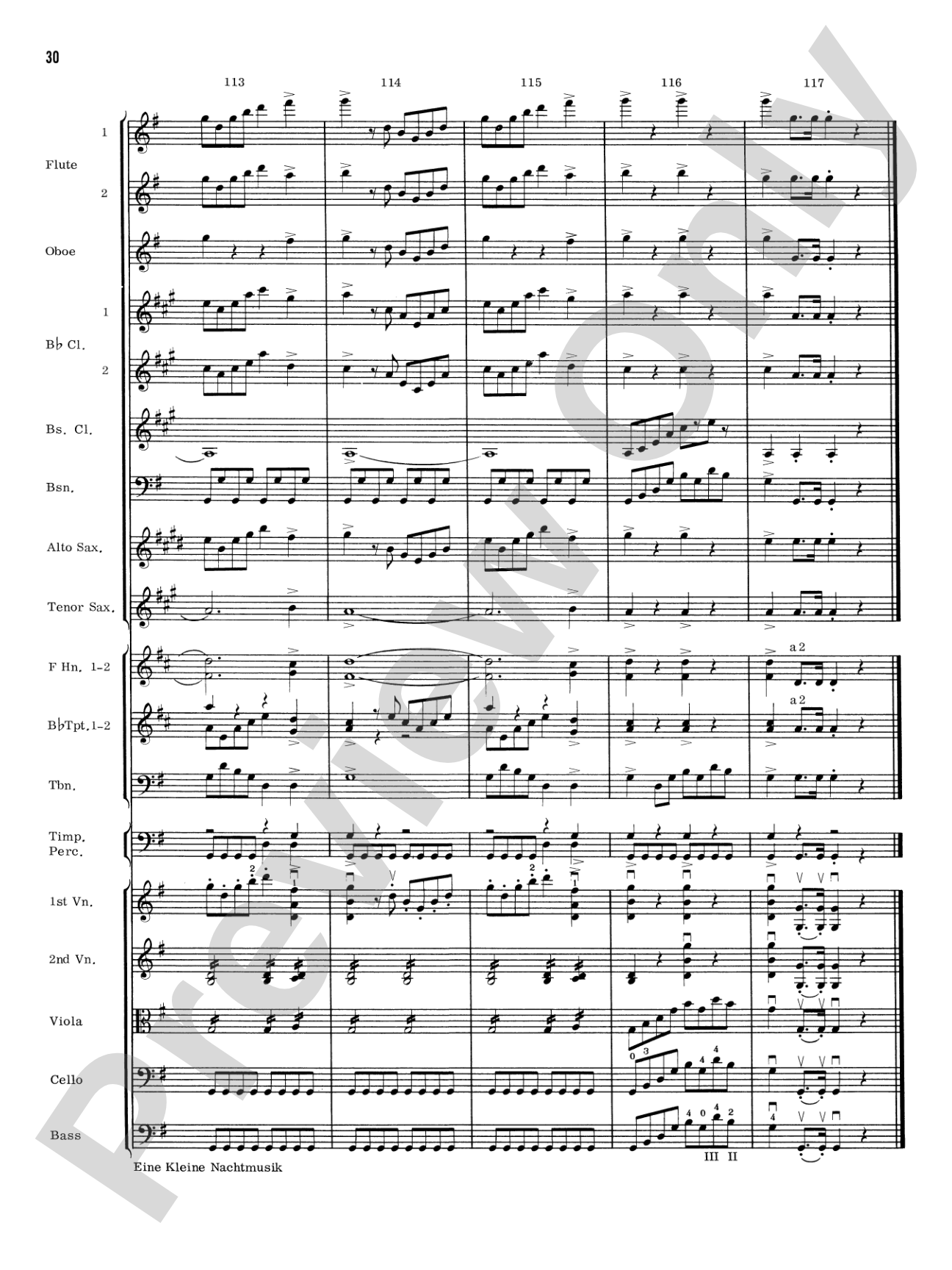 Eine Kleine Nachtmusik, 1st Movement: Full Orchestra Conductor Score & Parts