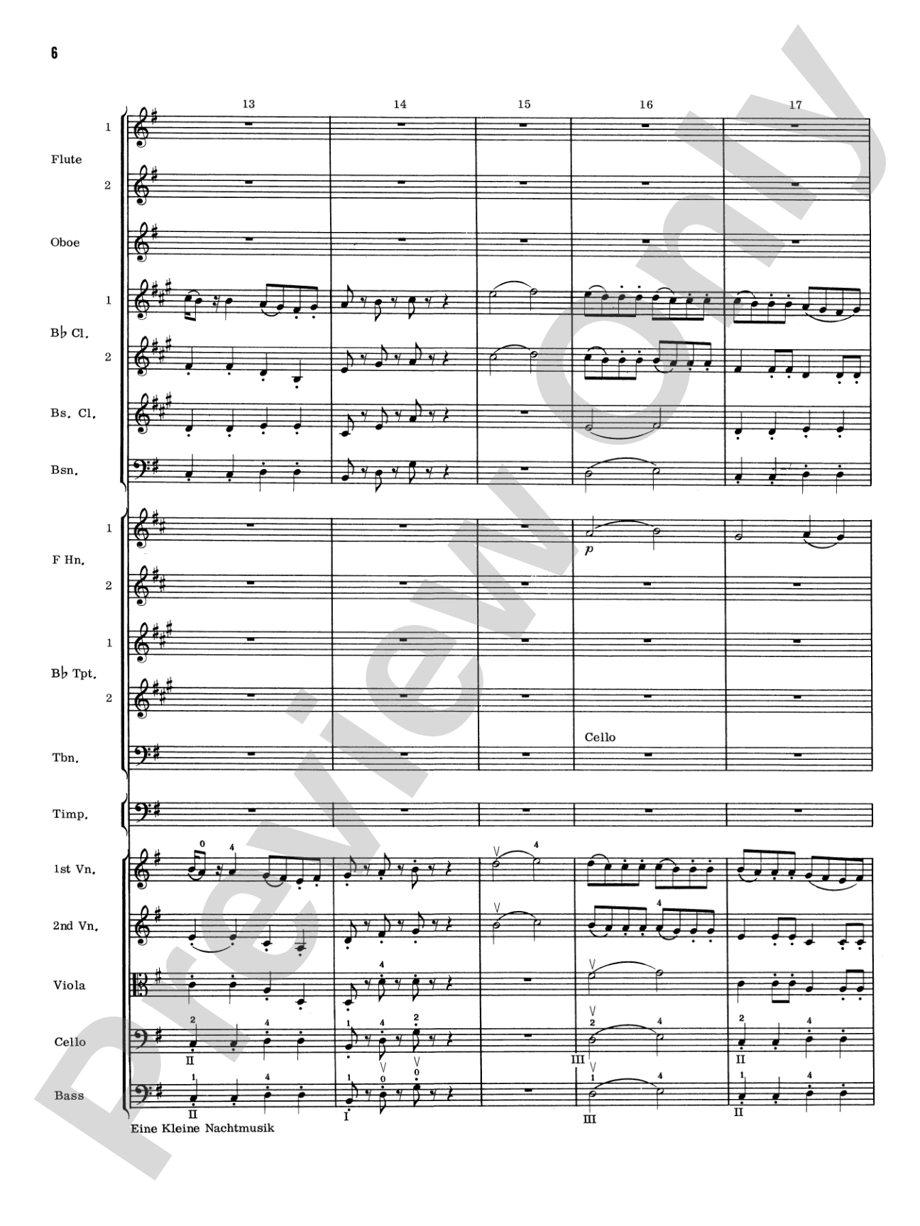 Eine Kleine Nachtmusik, 1st Movement: Full Orchestra Conductor Score & Parts