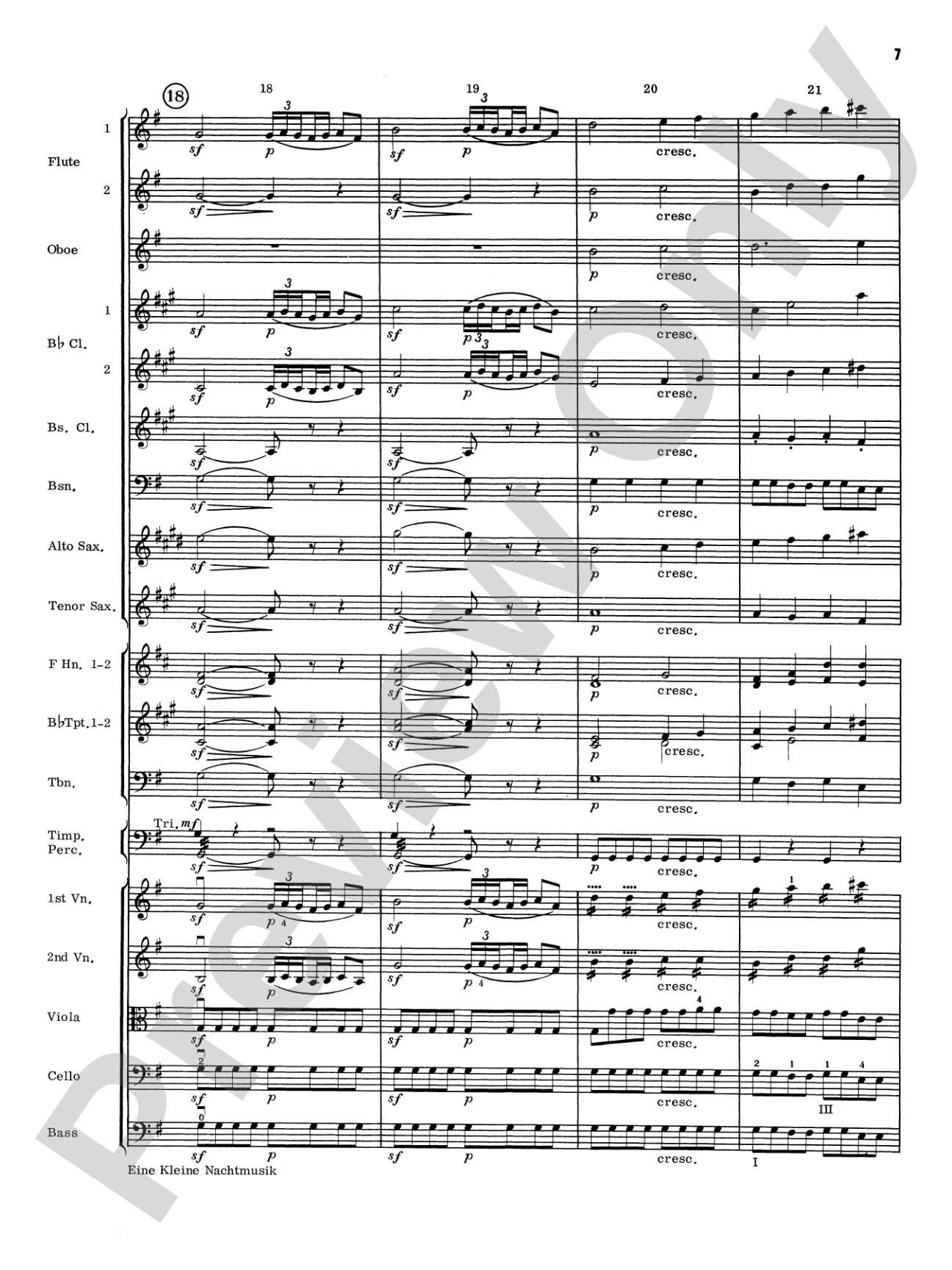 Eine Kleine Nachtmusik, 1st Movement: Full Orchestra Conductor Score & Parts