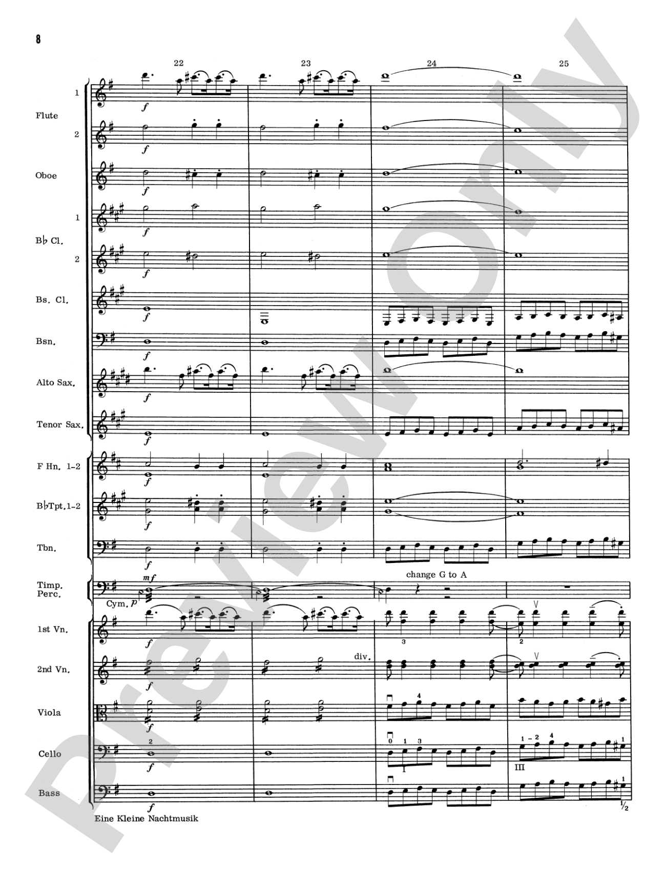 Eine Kleine Nachtmusik, 1st Movement: Full Orchestra Conductor Score & Parts