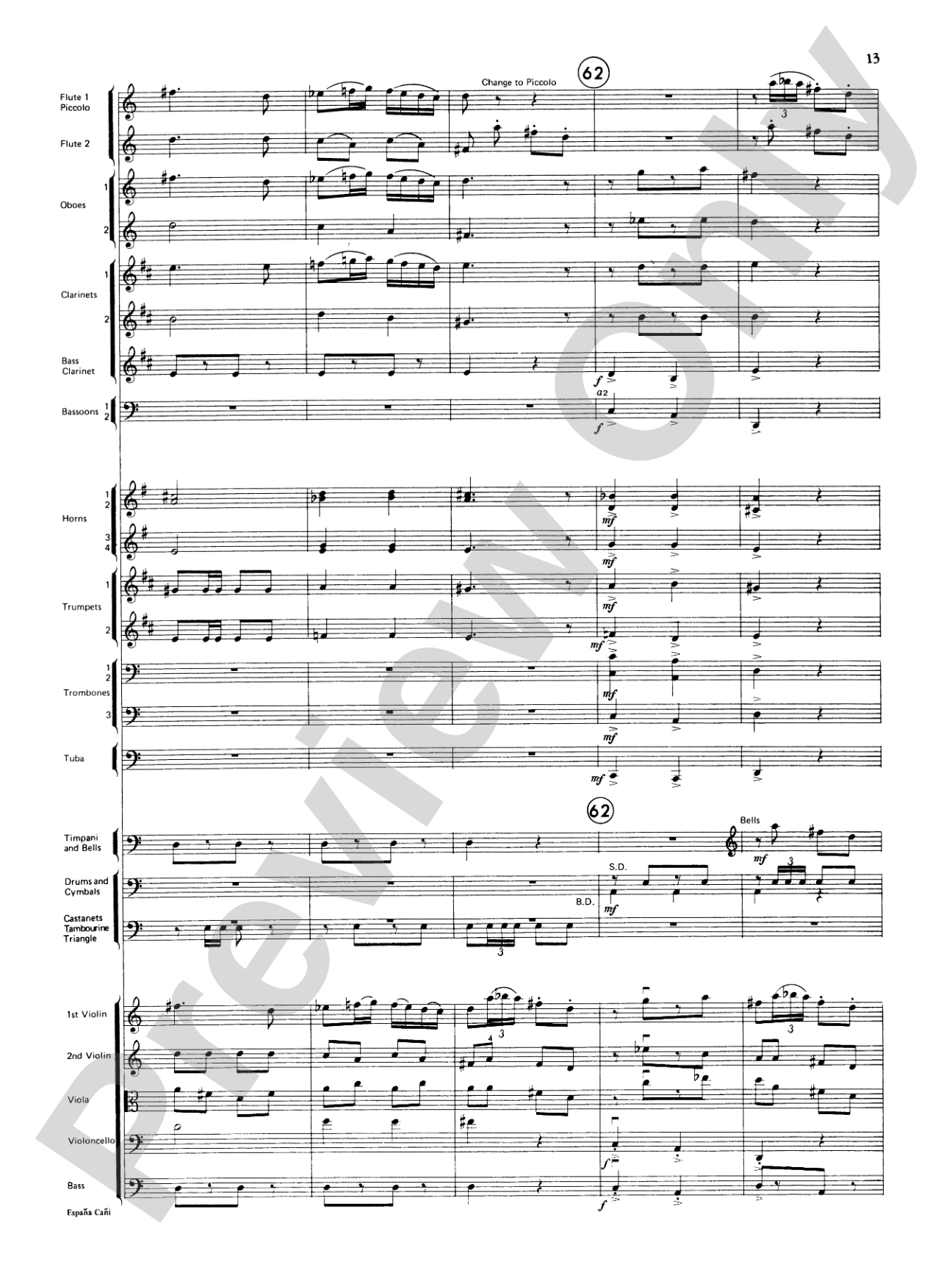 España Cañi: Full Orchestra Conductor Score & Parts