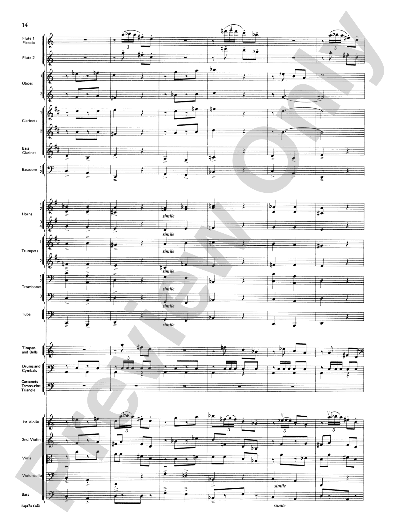 España Cañi: Full Orchestra Conductor Score & Parts