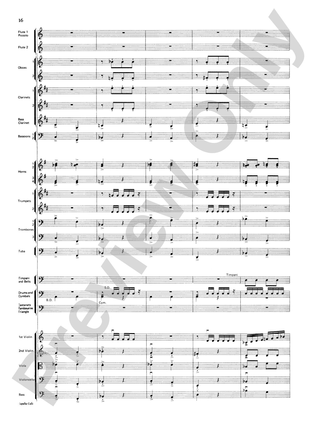 España Cañi: Full Orchestra Conductor Score & Parts