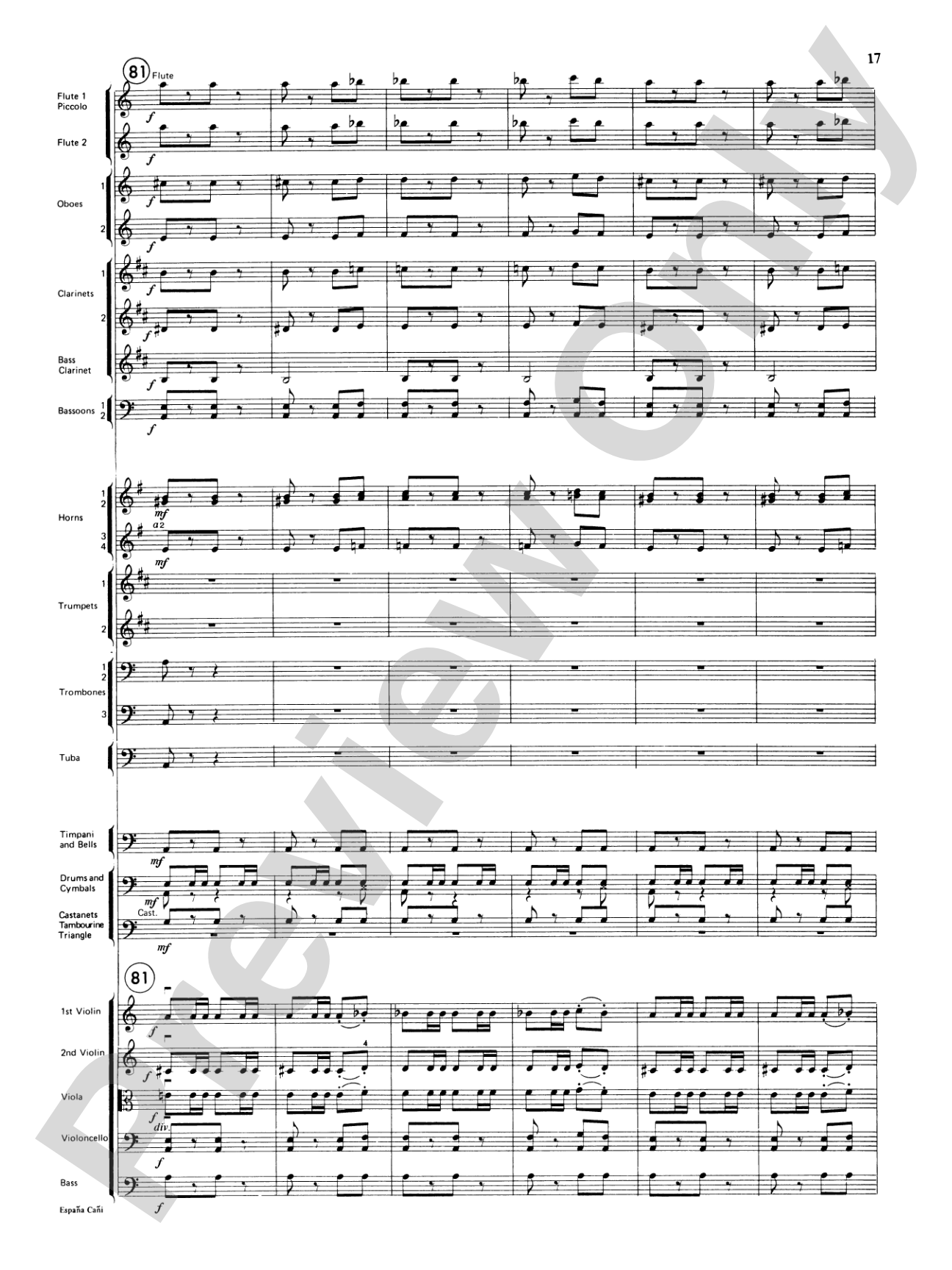 España Cañi: Full Orchestra Conductor Score & Parts