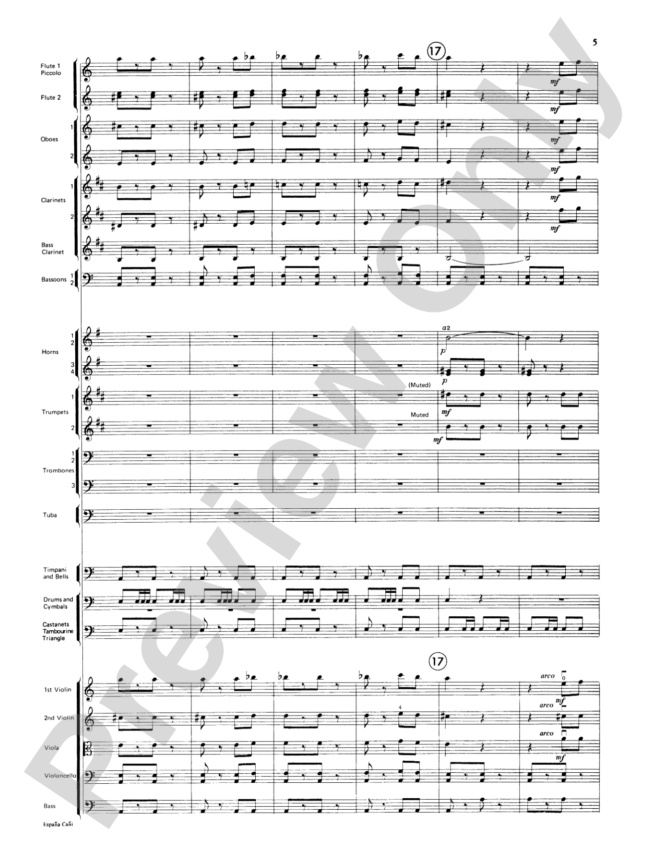 España Cañi: Full Orchestra Conductor Score & Parts