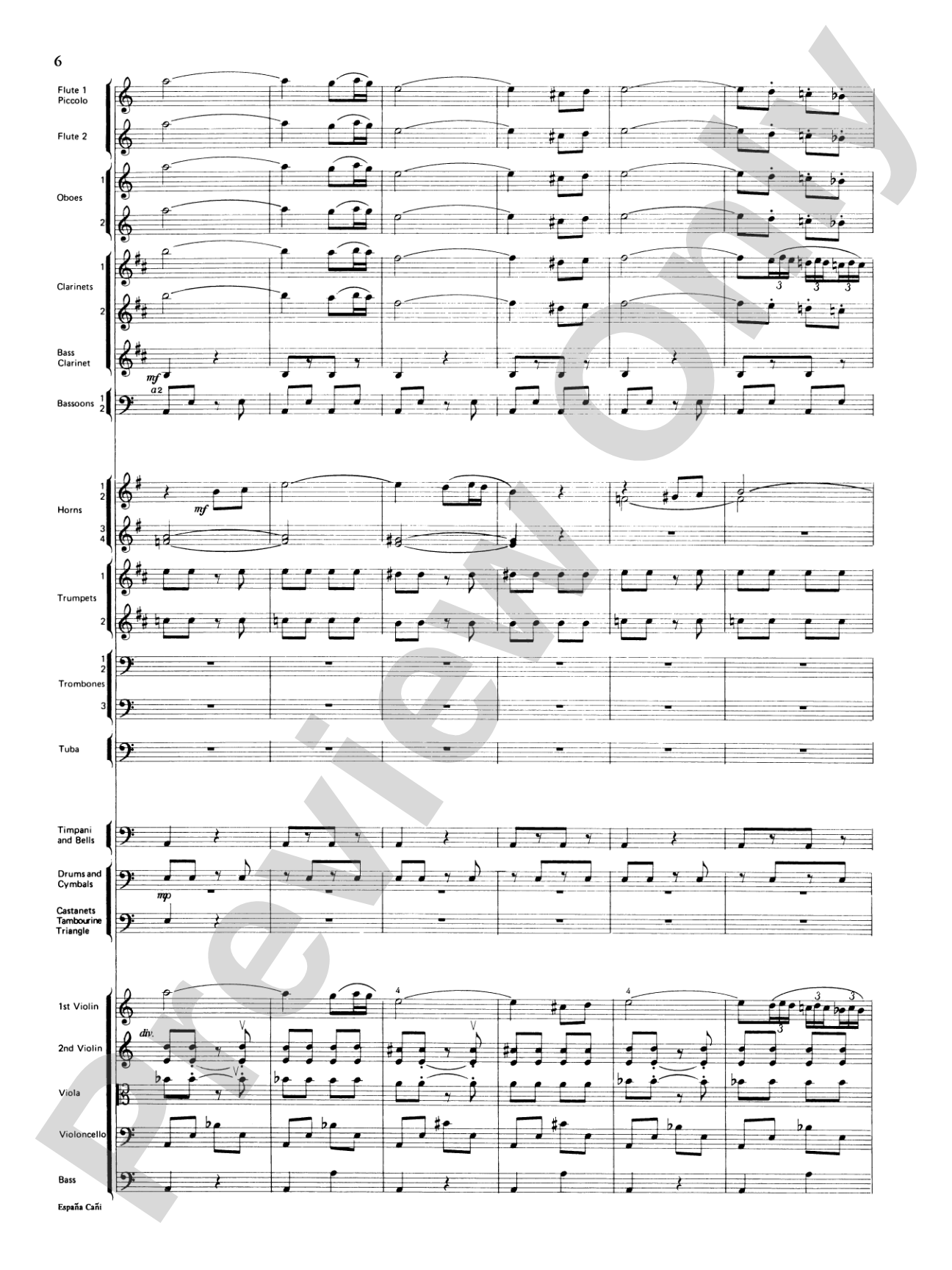 España Cañi: Full Orchestra Conductor Score & Parts