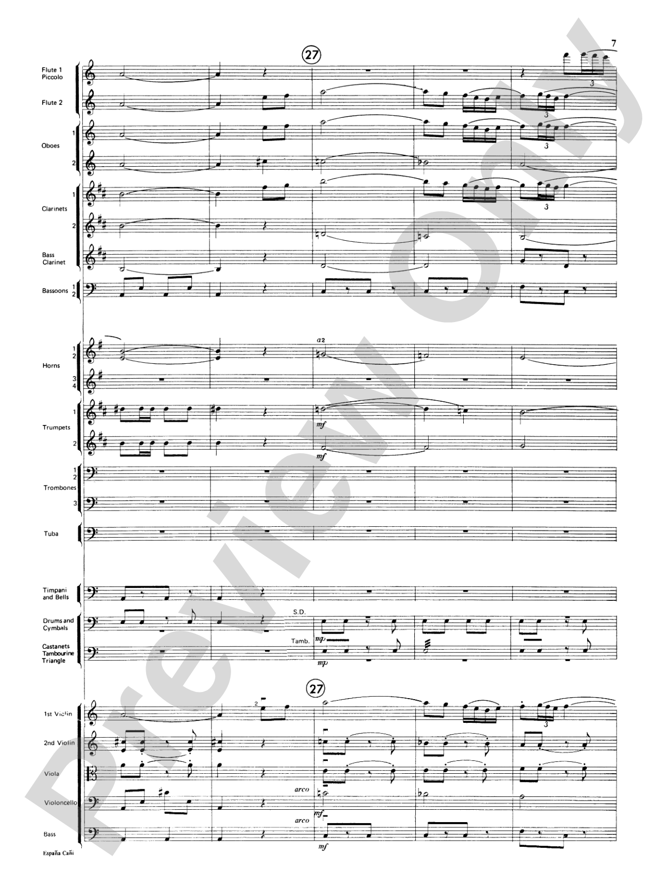 España Cañi: Full Orchestra Conductor Score & Parts