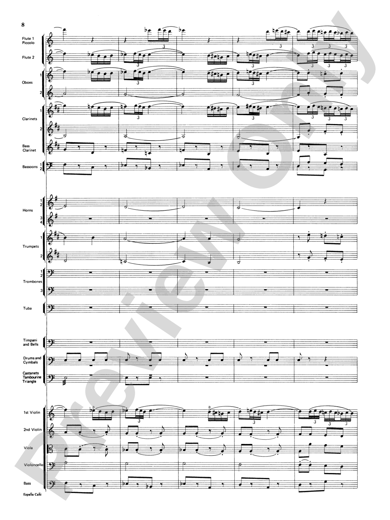 España Cañi: Full Orchestra Conductor Score & Parts