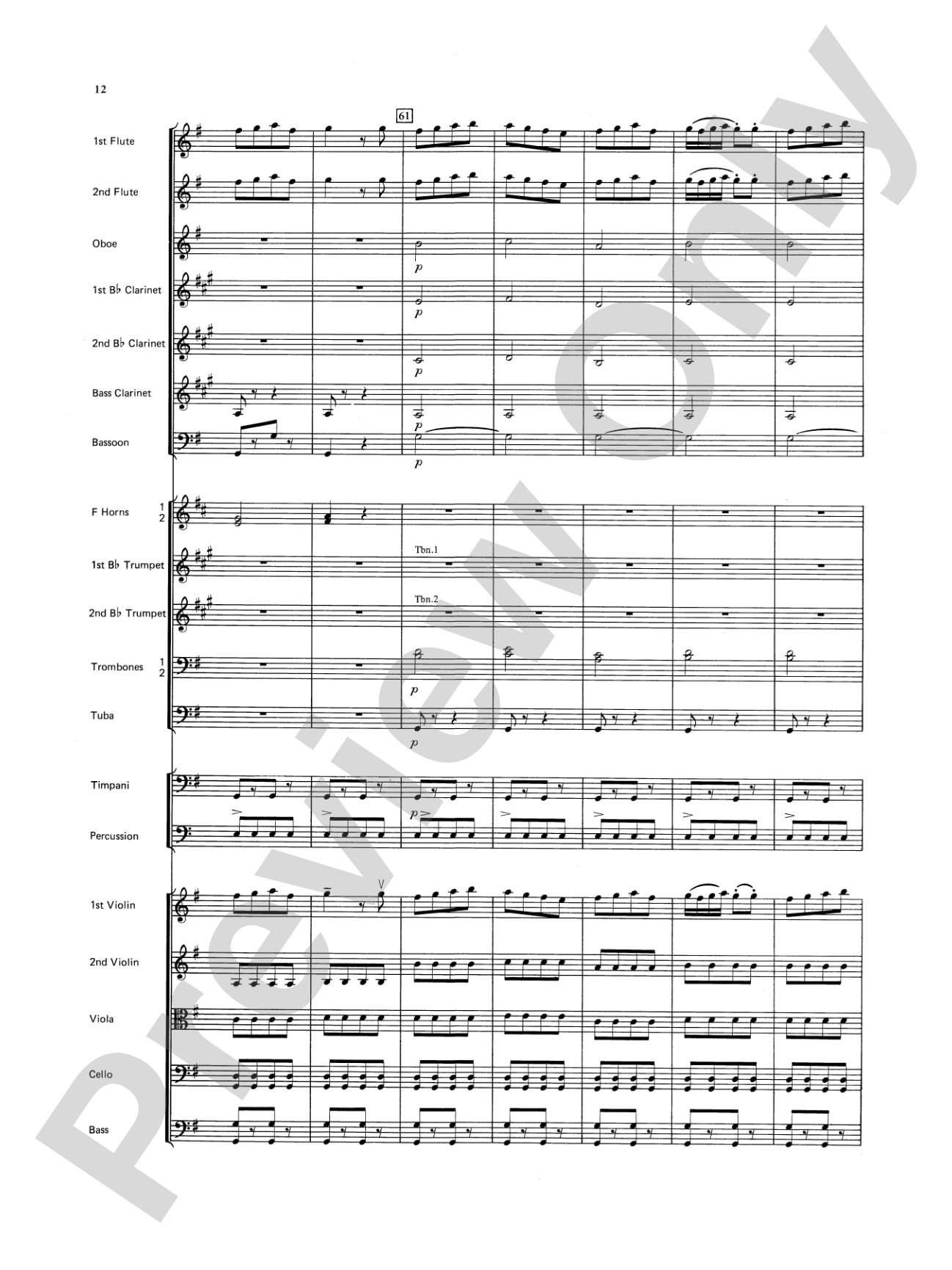 Farandole: Full Orchestra Conductor Score & Parts