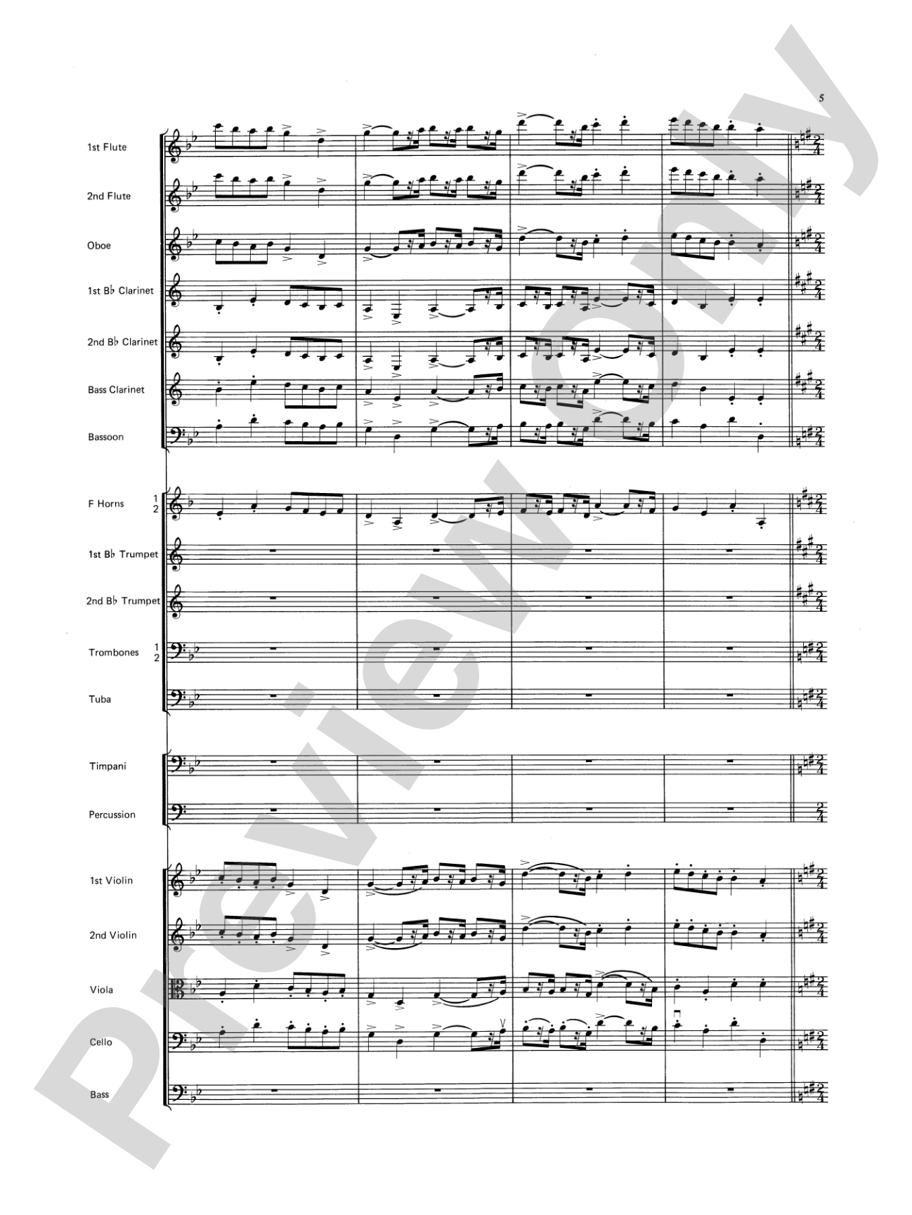 Farandole: Full Orchestra Conductor Score & Parts