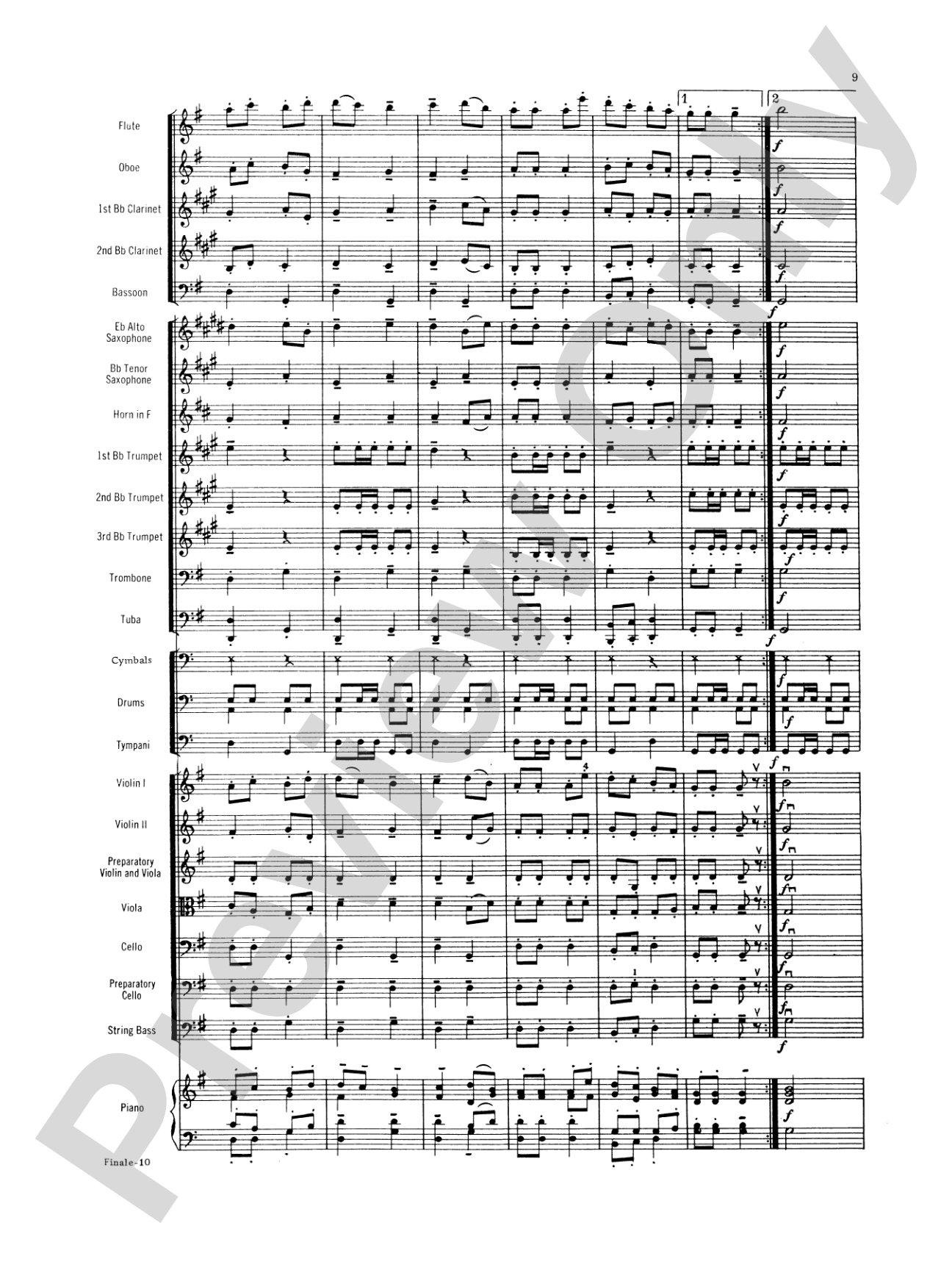 Surprise Symphony Finale: Full Orchestra Conductor Score & Parts