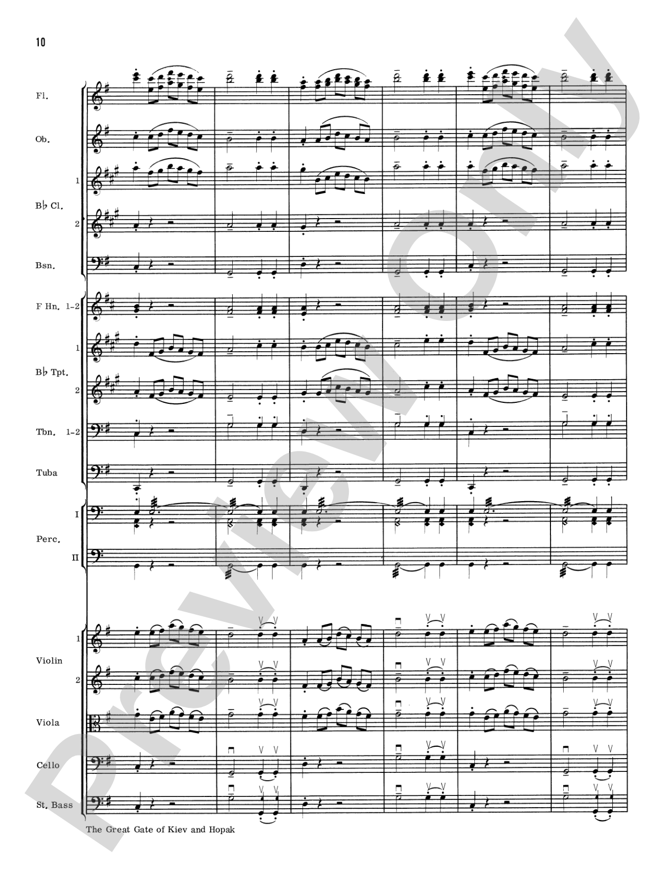 Great Gate of Kiev & Hopak: Full Orchestra Conductor Score & Parts