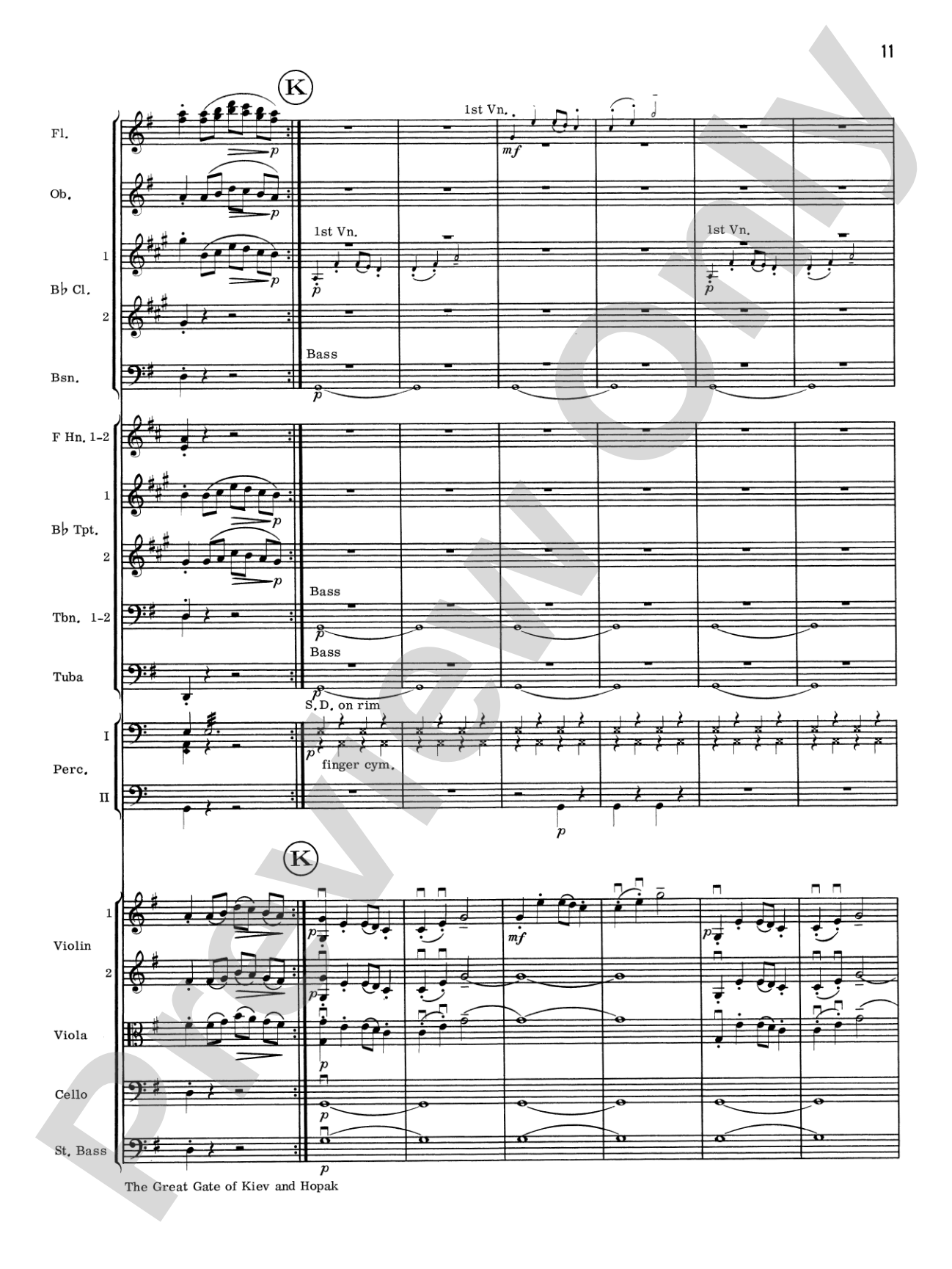 Great Gate of Kiev & Hopak: Full Orchestra Conductor Score & Parts