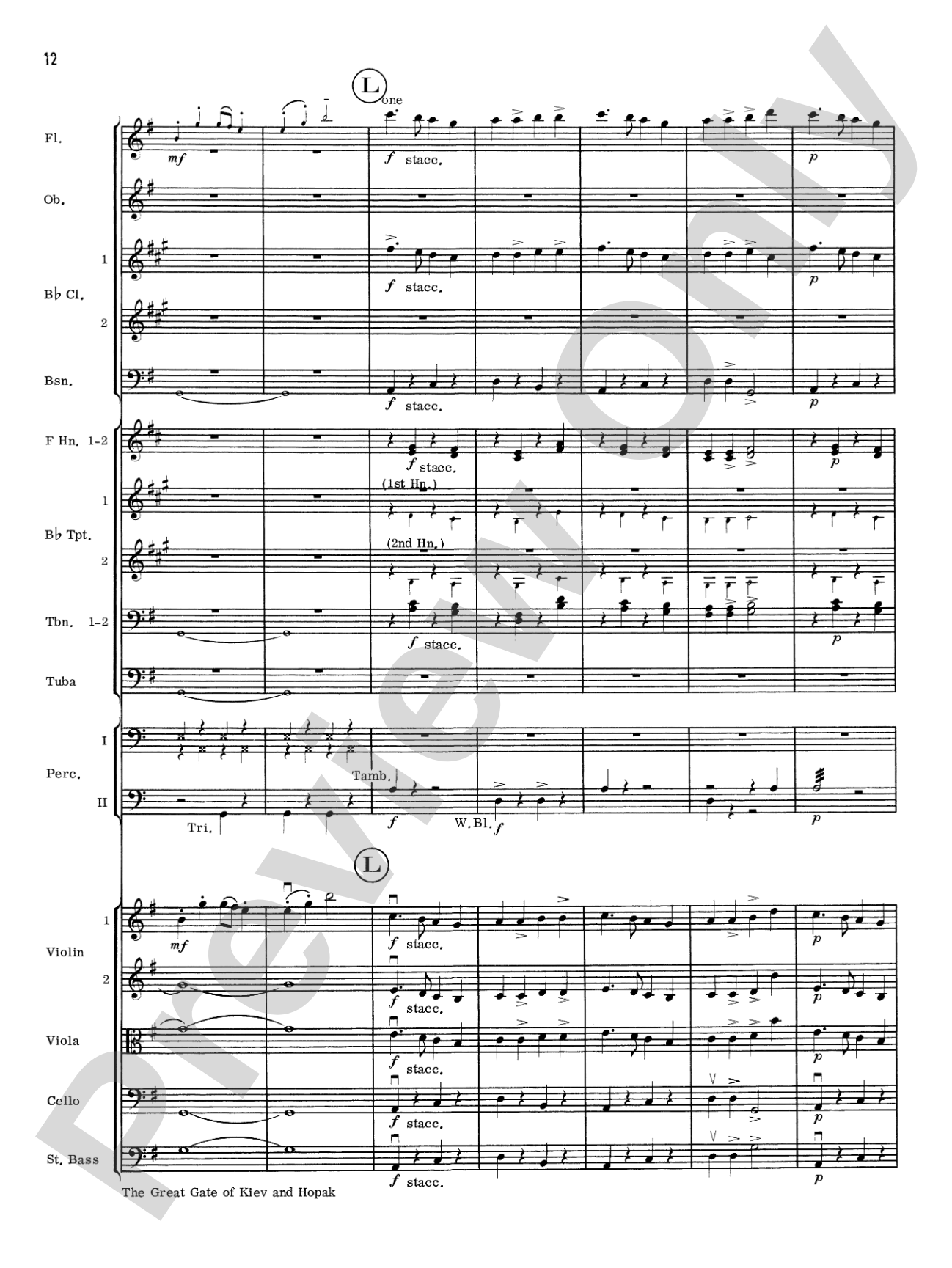 Great Gate of Kiev & Hopak: Full Orchestra Conductor Score & Parts