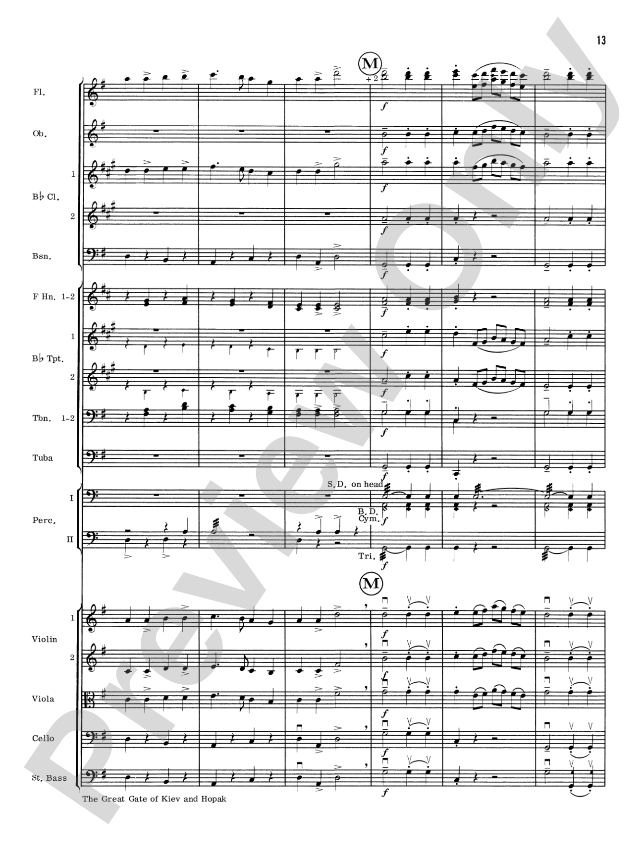 Great Gate of Kiev & Hopak: Full Orchestra Conductor Score & Parts