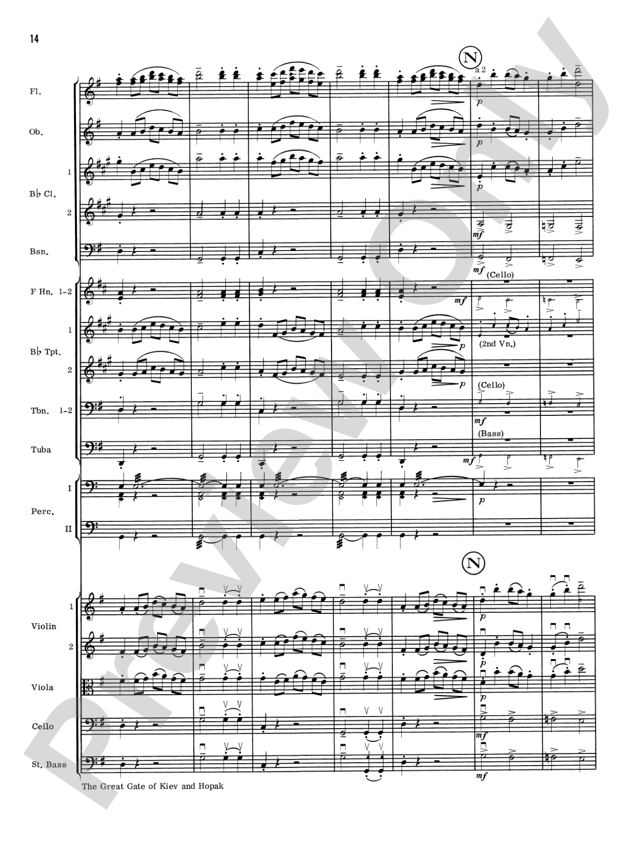 Great Gate of Kiev & Hopak: Full Orchestra Conductor Score & Parts