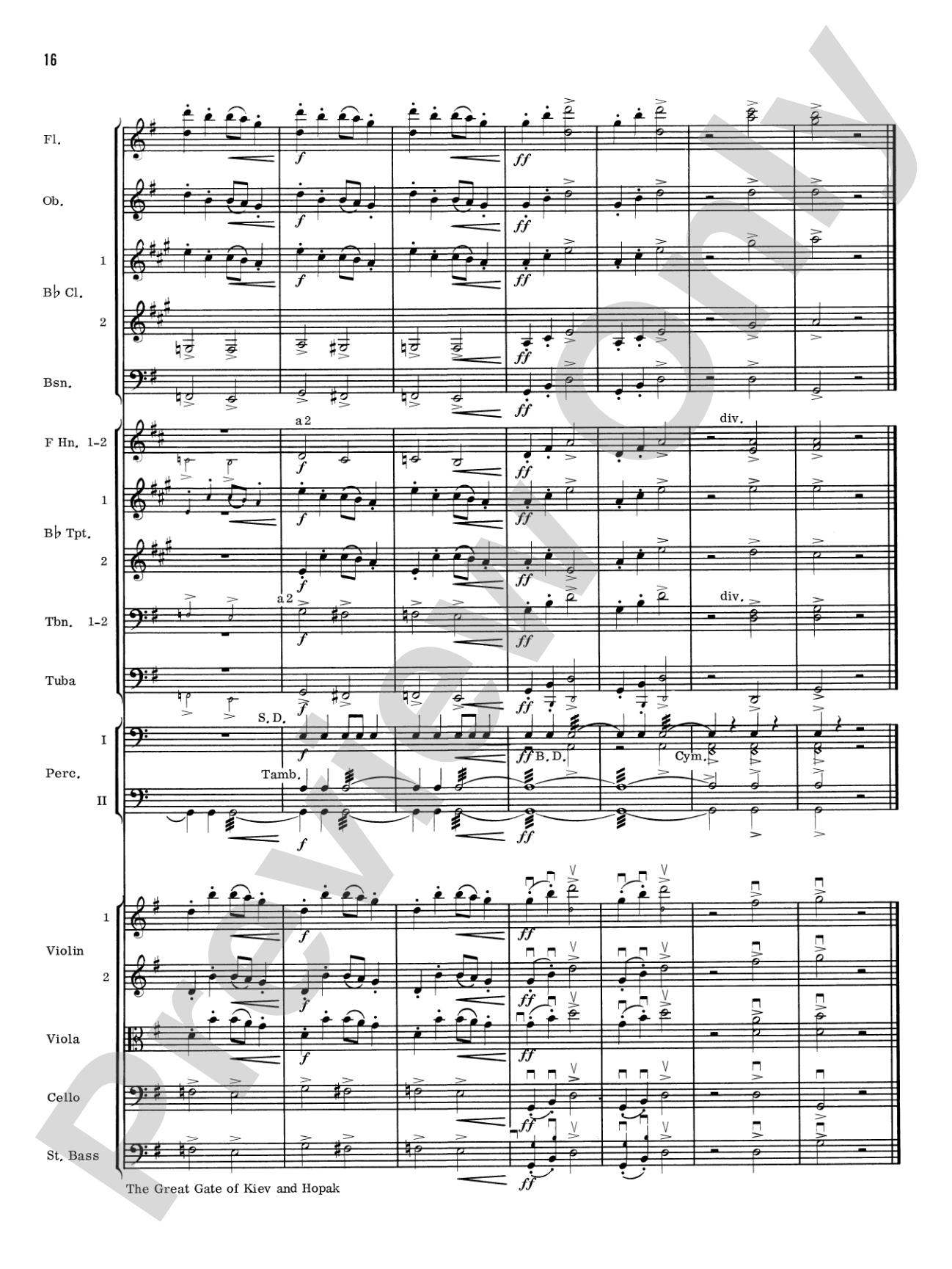 Great Gate of Kiev & Hopak: Full Orchestra Conductor Score & Parts