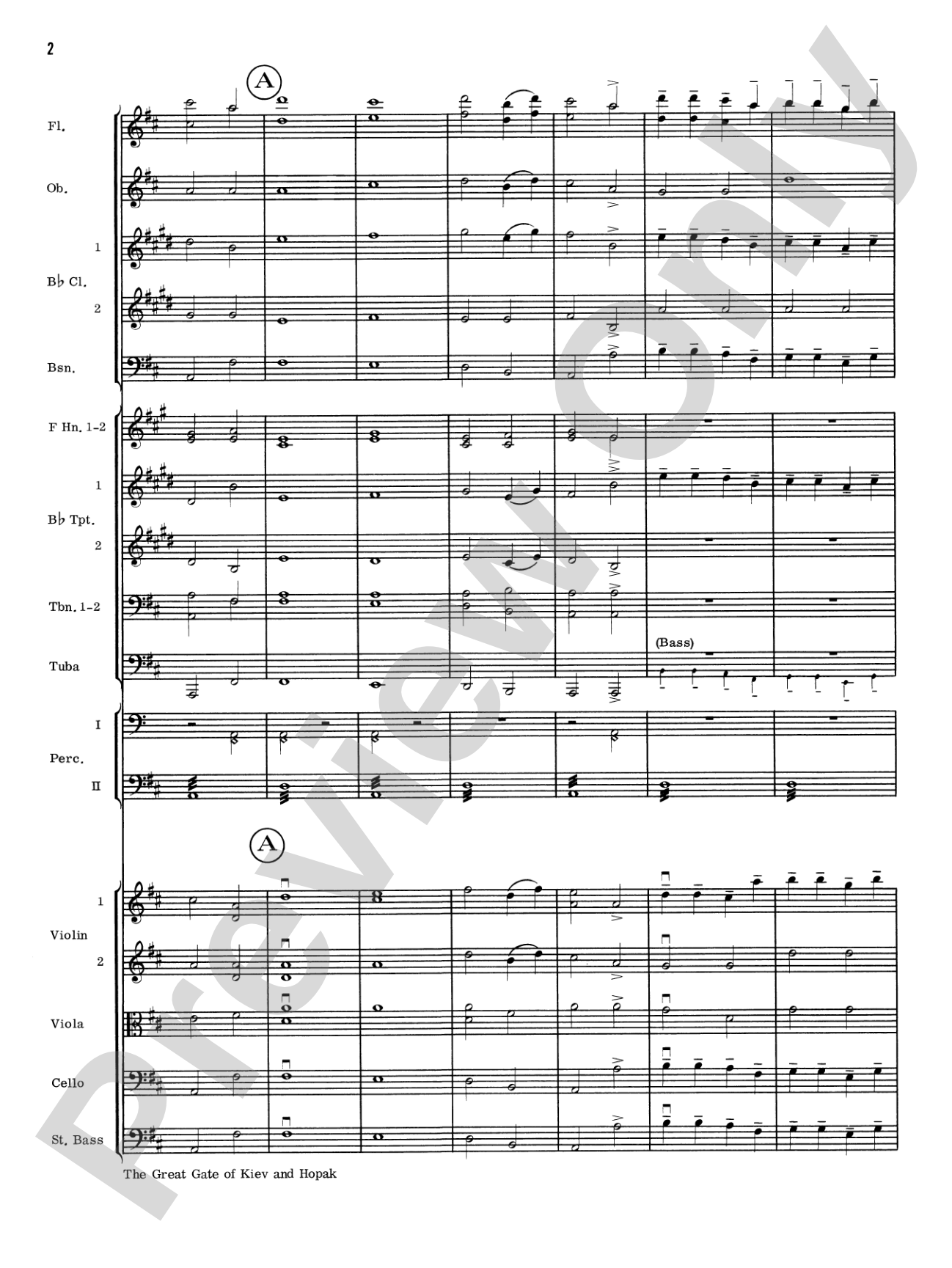 Great Gate of Kiev & Hopak: Full Orchestra Conductor Score & Parts