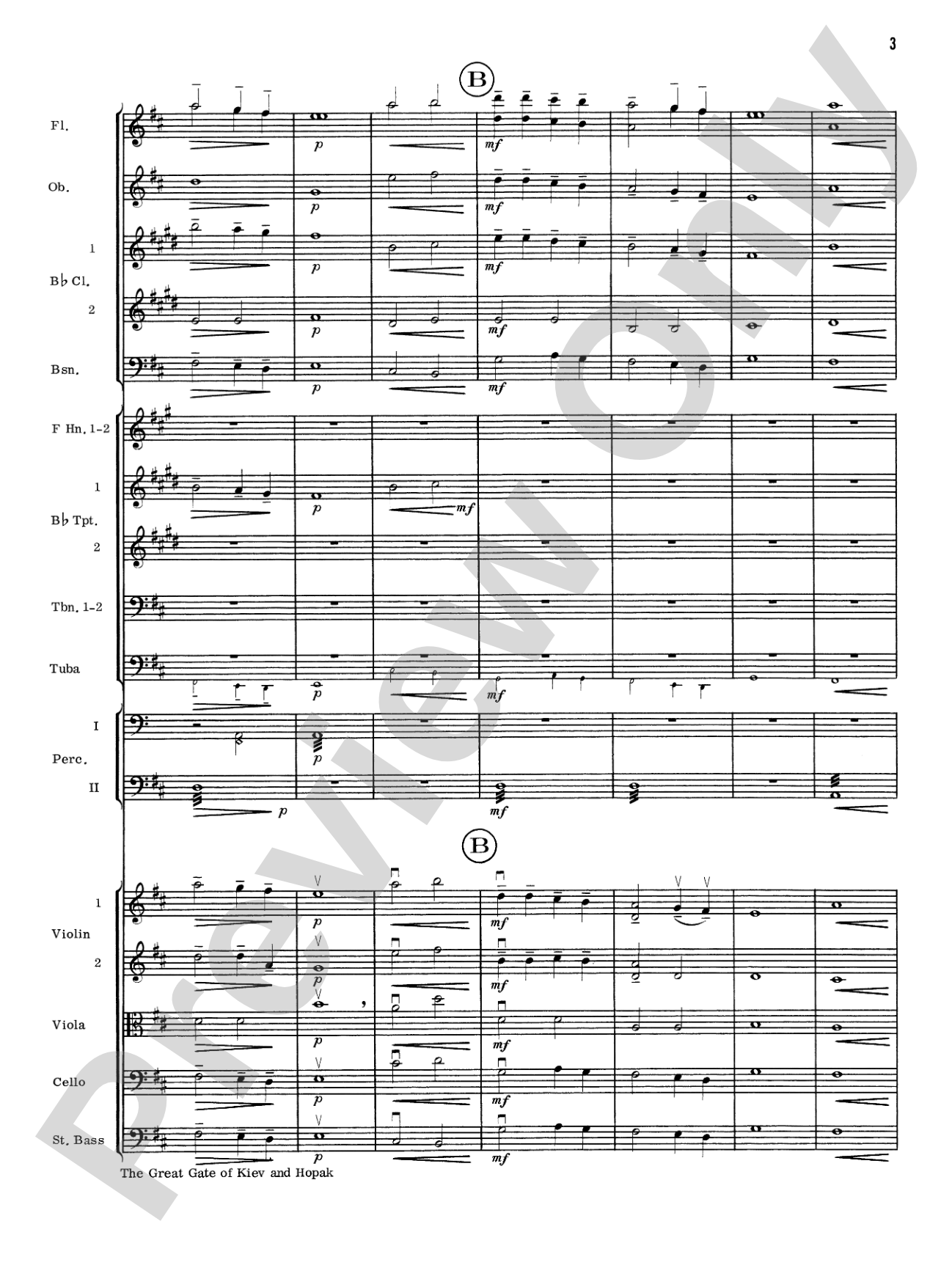 Great Gate of Kiev & Hopak: Full Orchestra Conductor Score & Parts