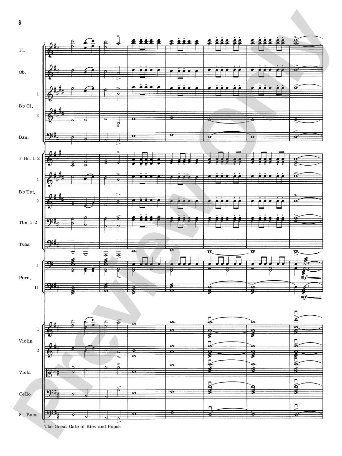 Great Gate of Kiev & Hopak: Full Orchestra Conductor Score & Parts