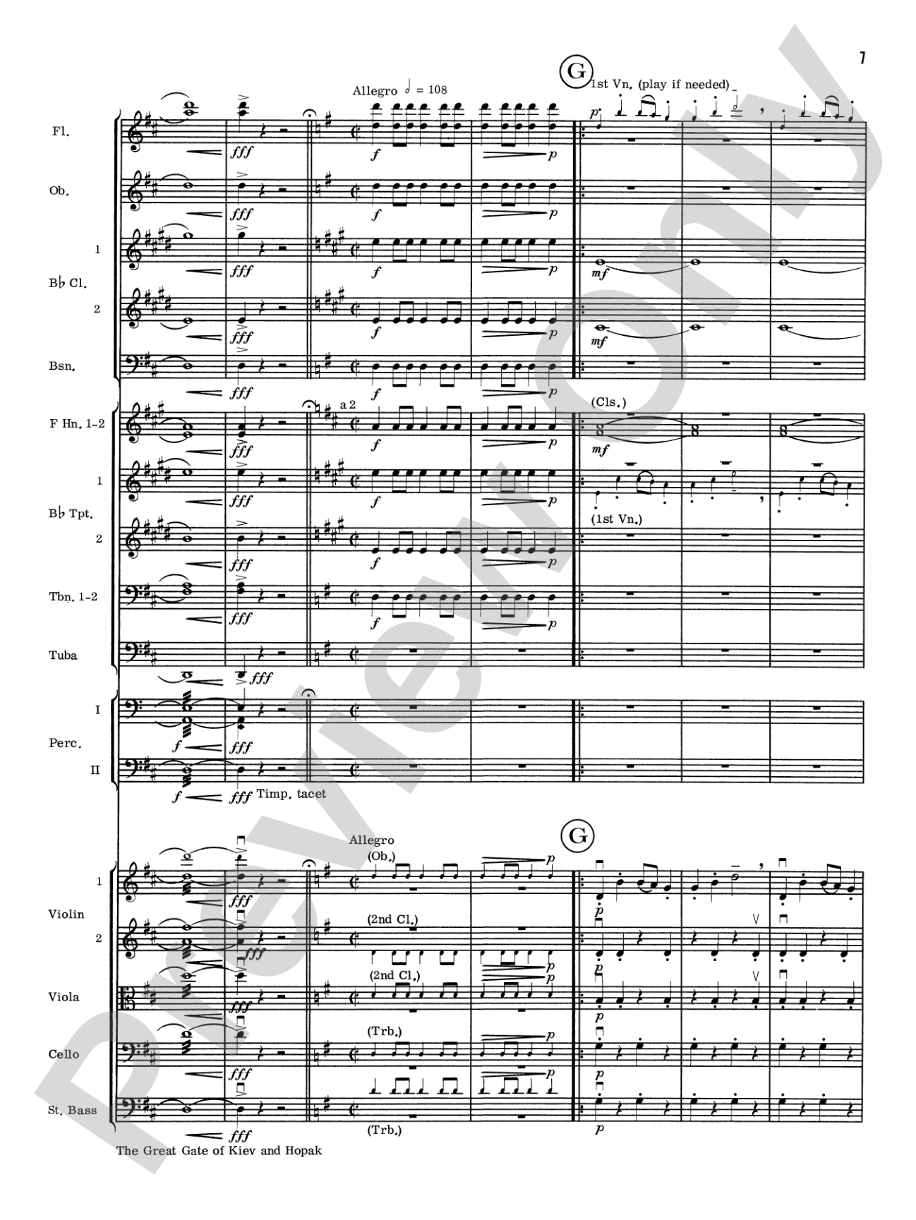Great Gate of Kiev & Hopak: Full Orchestra Conductor Score & Parts