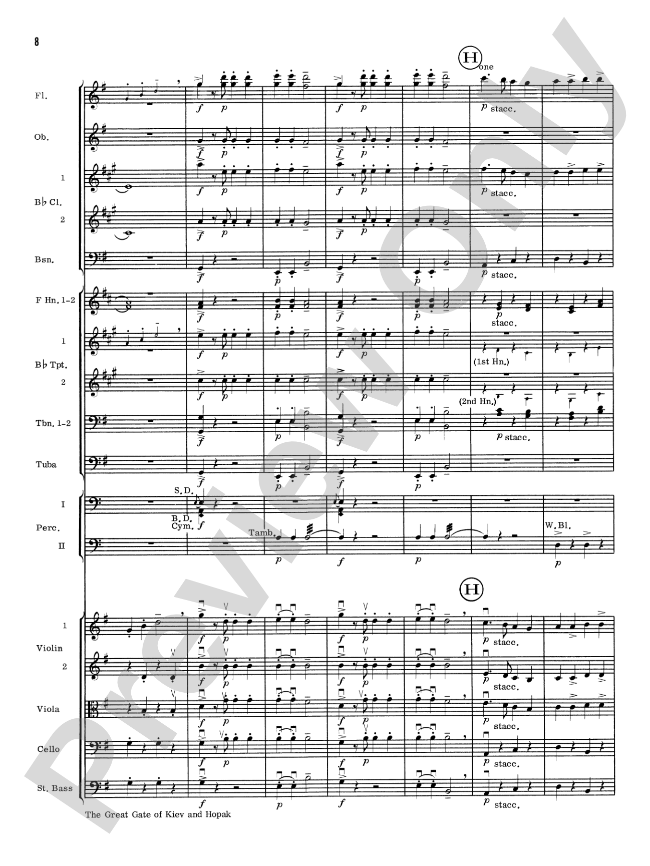 Great Gate of Kiev & Hopak: Full Orchestra Conductor Score & Parts
