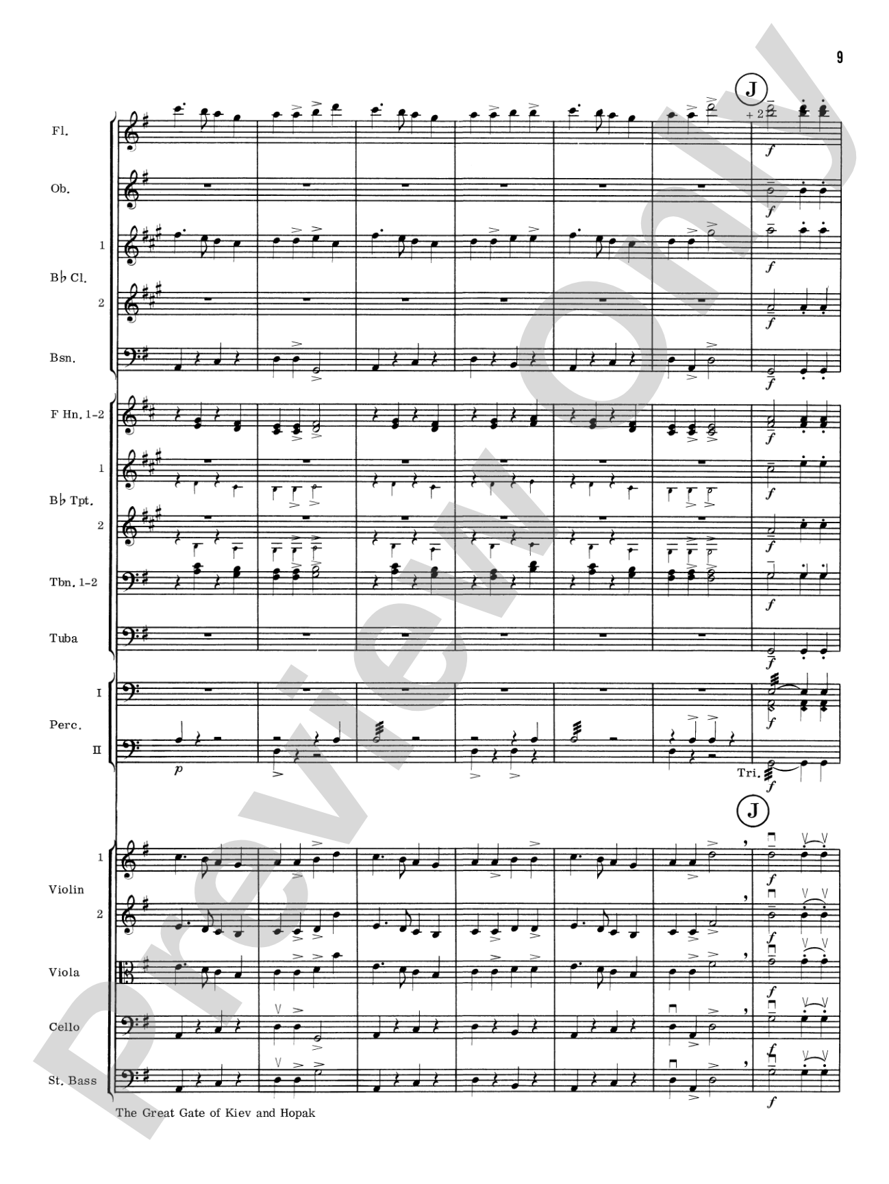 Great Gate of Kiev & Hopak: Full Orchestra Conductor Score & Parts