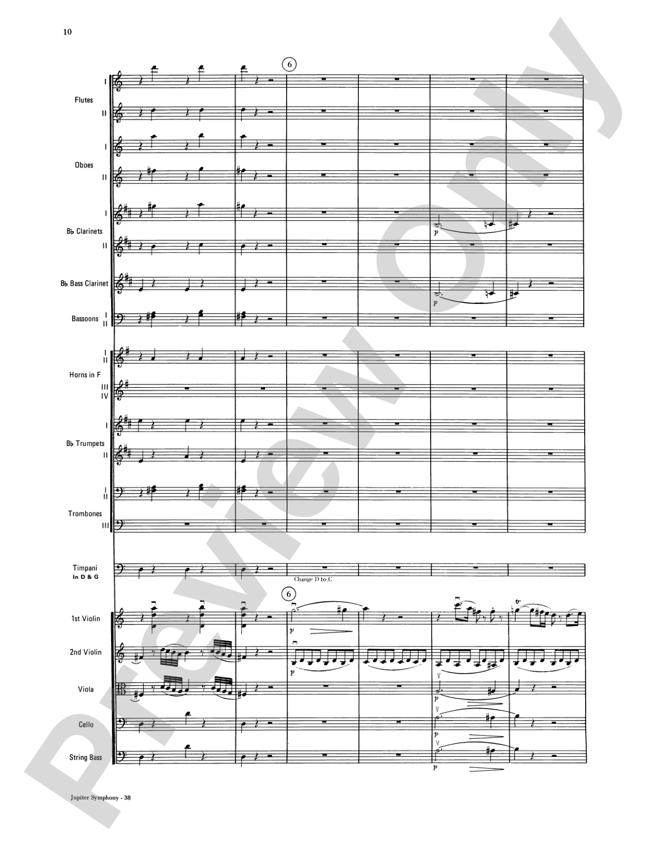 Jupiter Symphony, 1st Movement: Full Orchestra Conductor Score & Parts