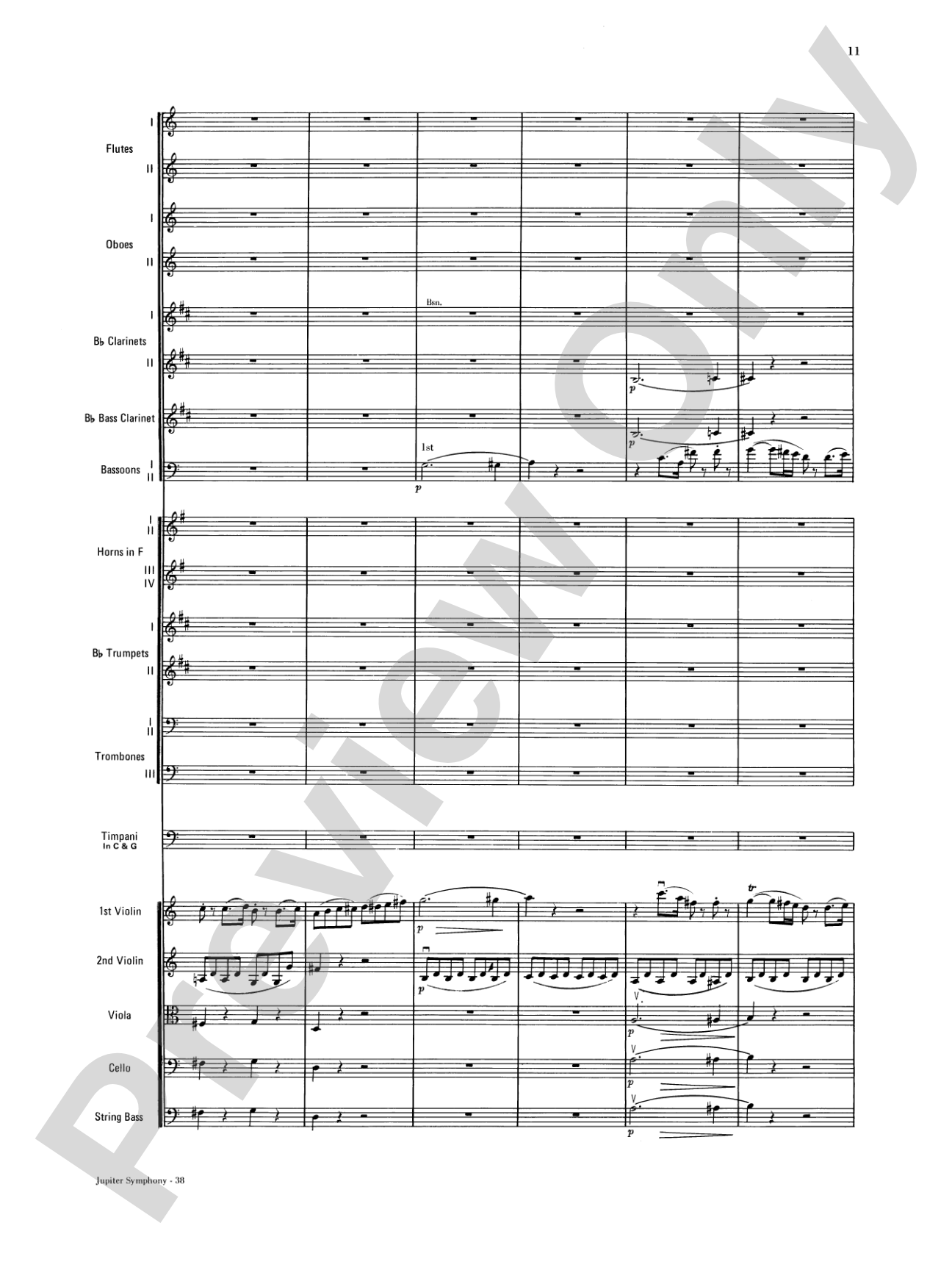 Jupiter Symphony, 1st Movement: Full Orchestra Conductor Score & Parts