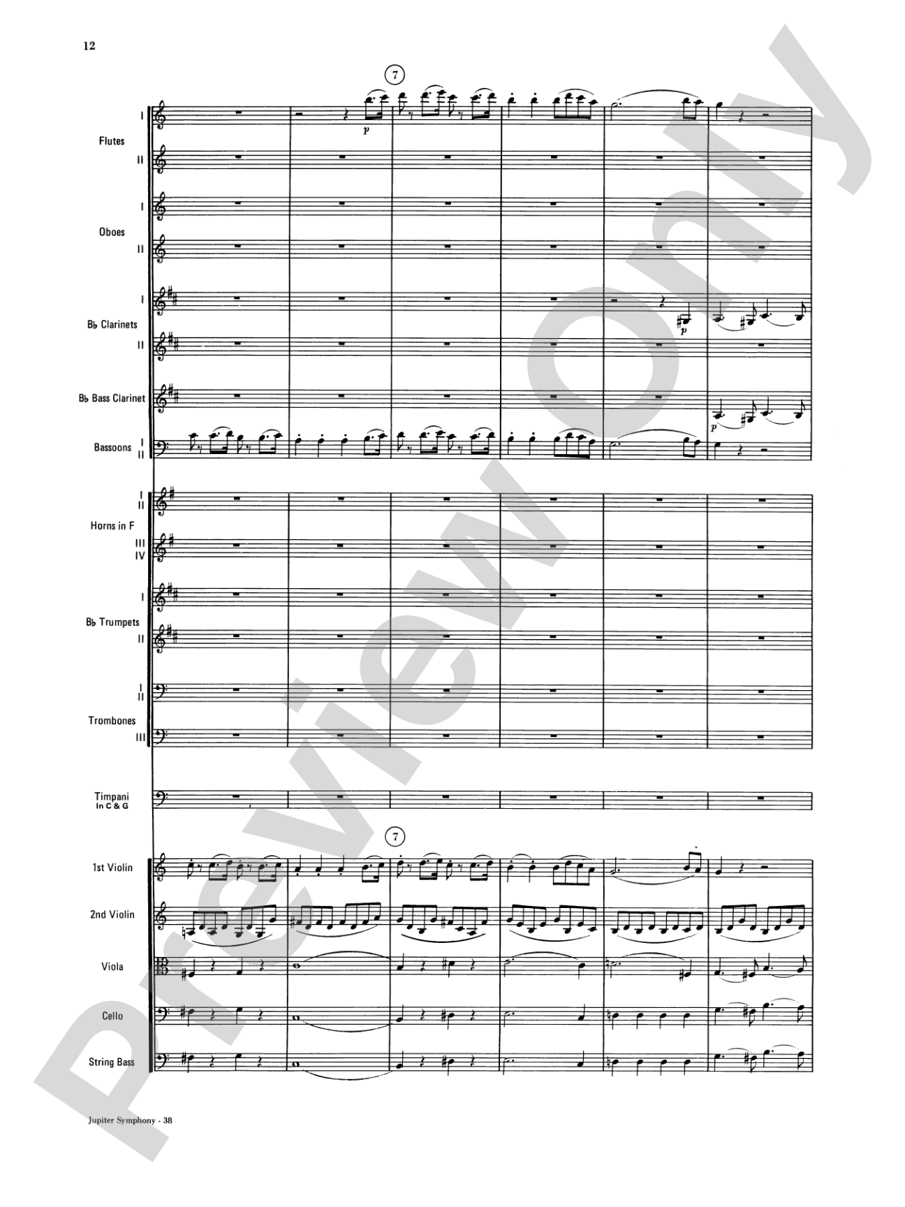 Jupiter Symphony, 1st Movement: Full Orchestra Conductor Score & Parts