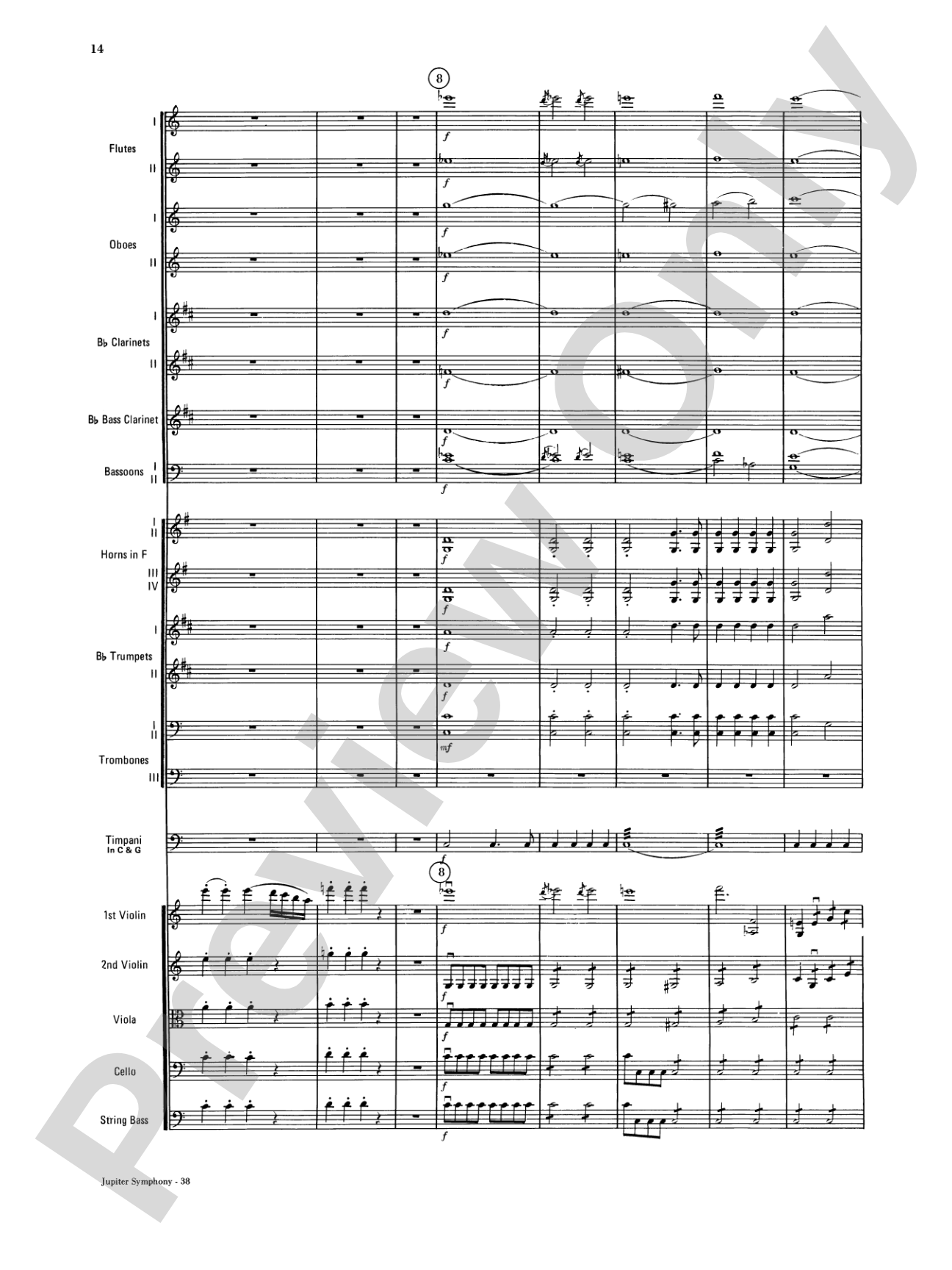 Jupiter Symphony, 1st Movement: Full Orchestra Conductor Score & Parts
