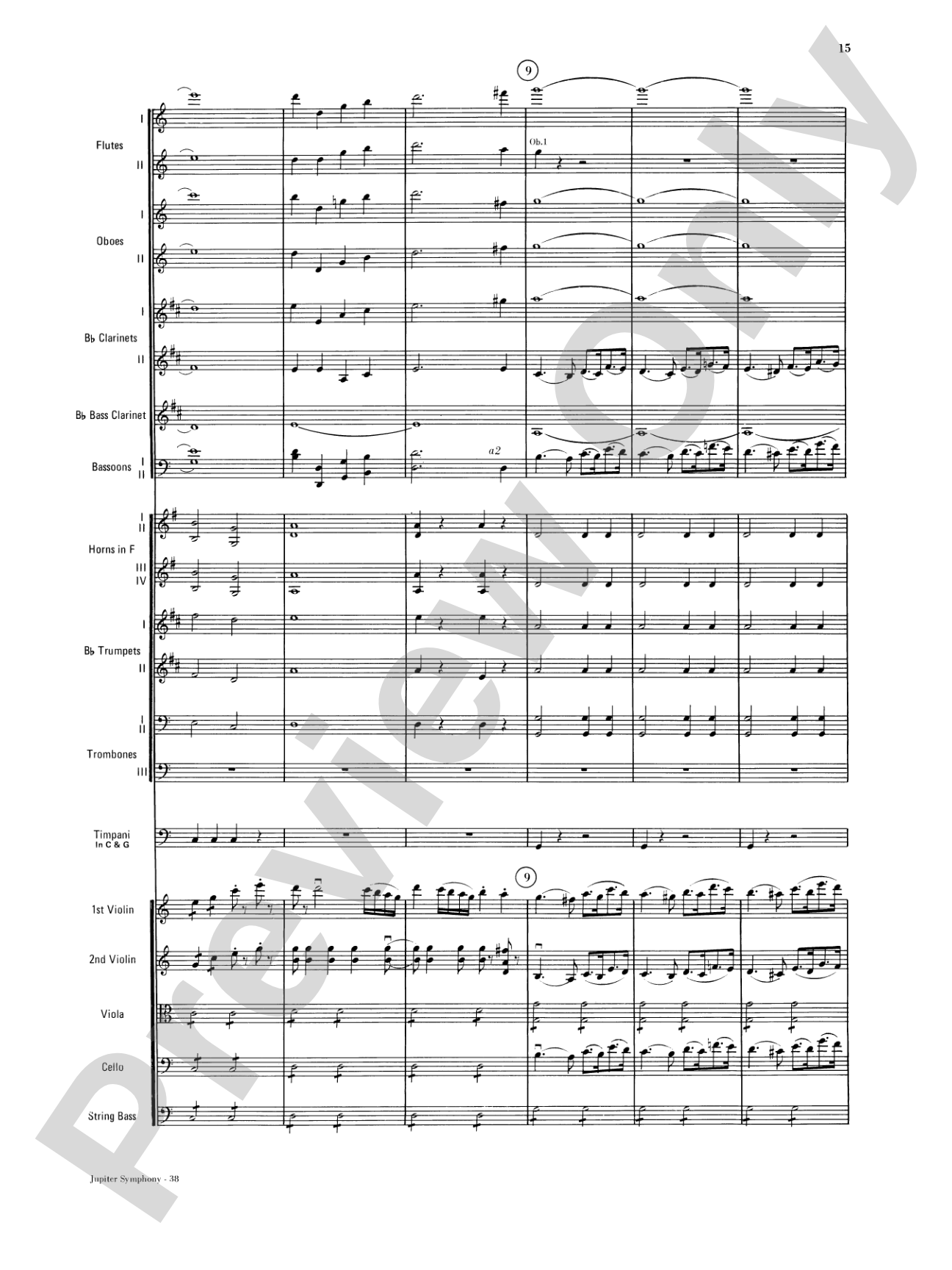 Jupiter Symphony, 1st Movement: Full Orchestra Conductor Score & Parts