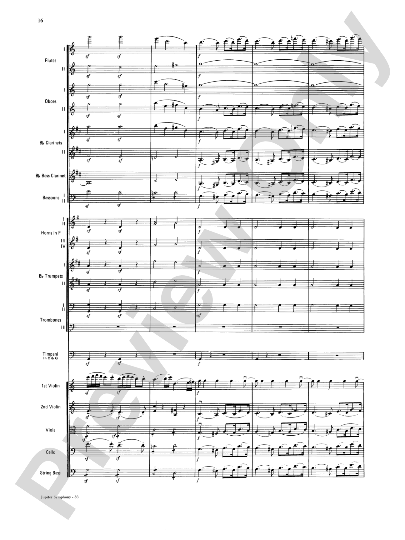 Jupiter Symphony, 1st Movement: Full Orchestra Conductor Score & Parts