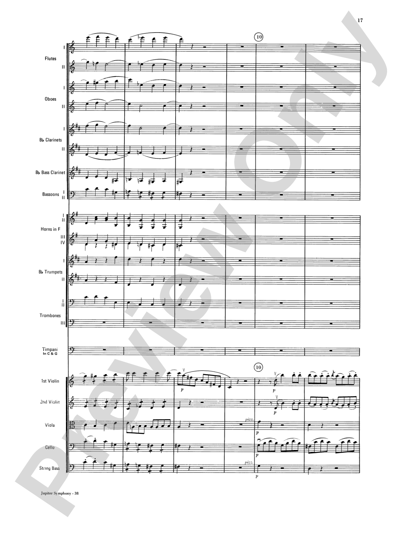 Jupiter Symphony, 1st Movement: Full Orchestra Conductor Score & Parts