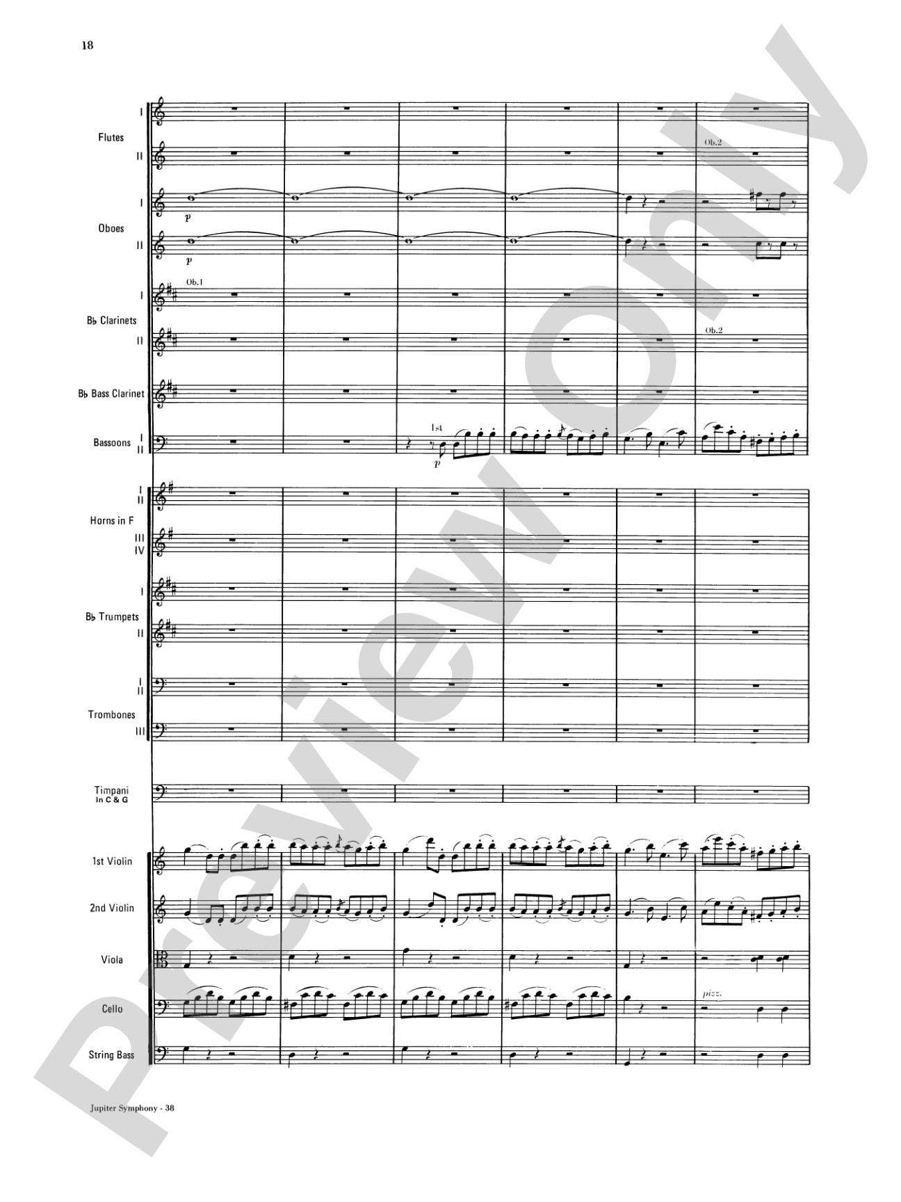 Jupiter Symphony, 1st Movement: Full Orchestra Conductor Score & Parts