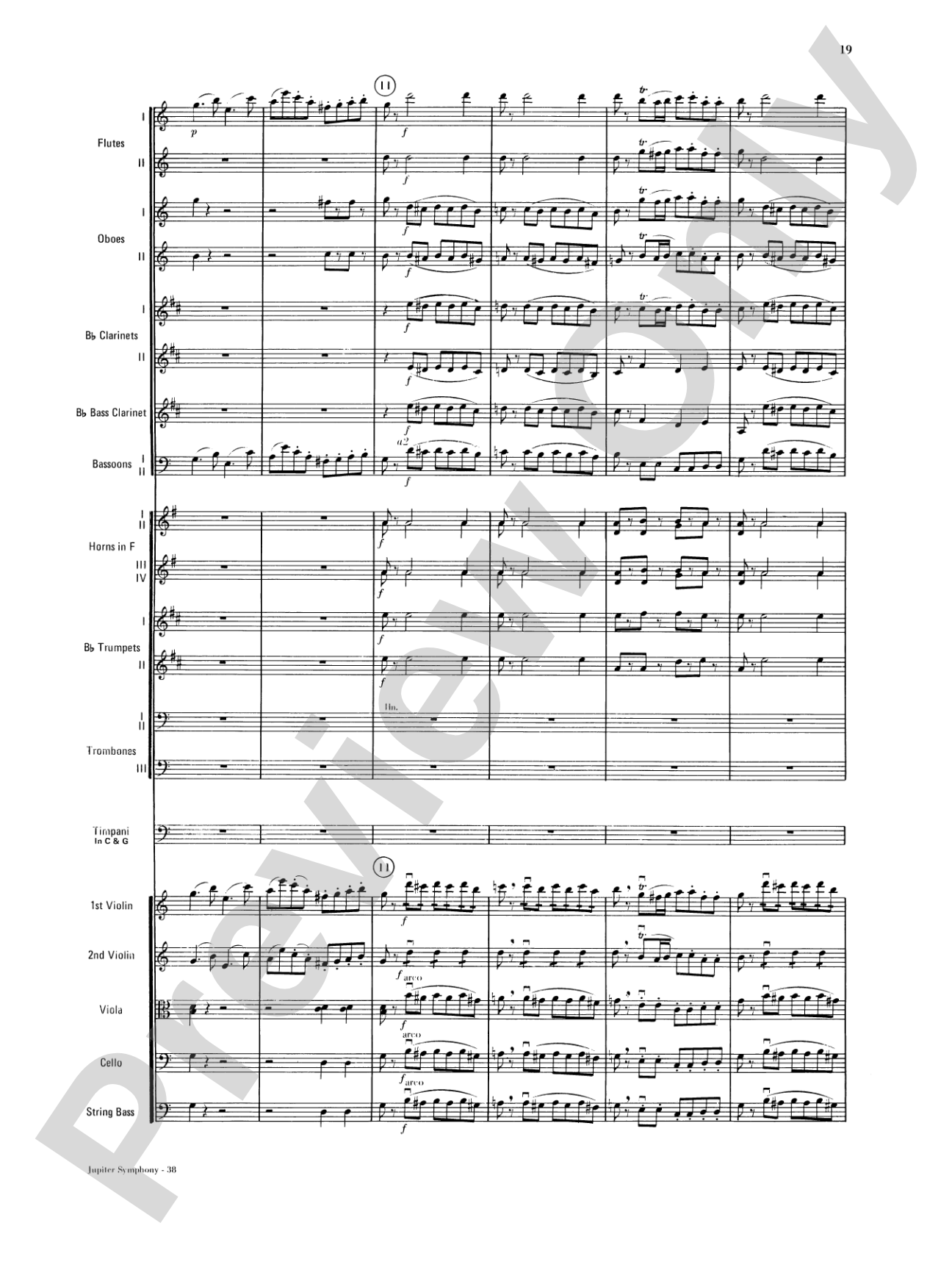 Jupiter Symphony, 1st Movement: Full Orchestra Conductor Score & Parts