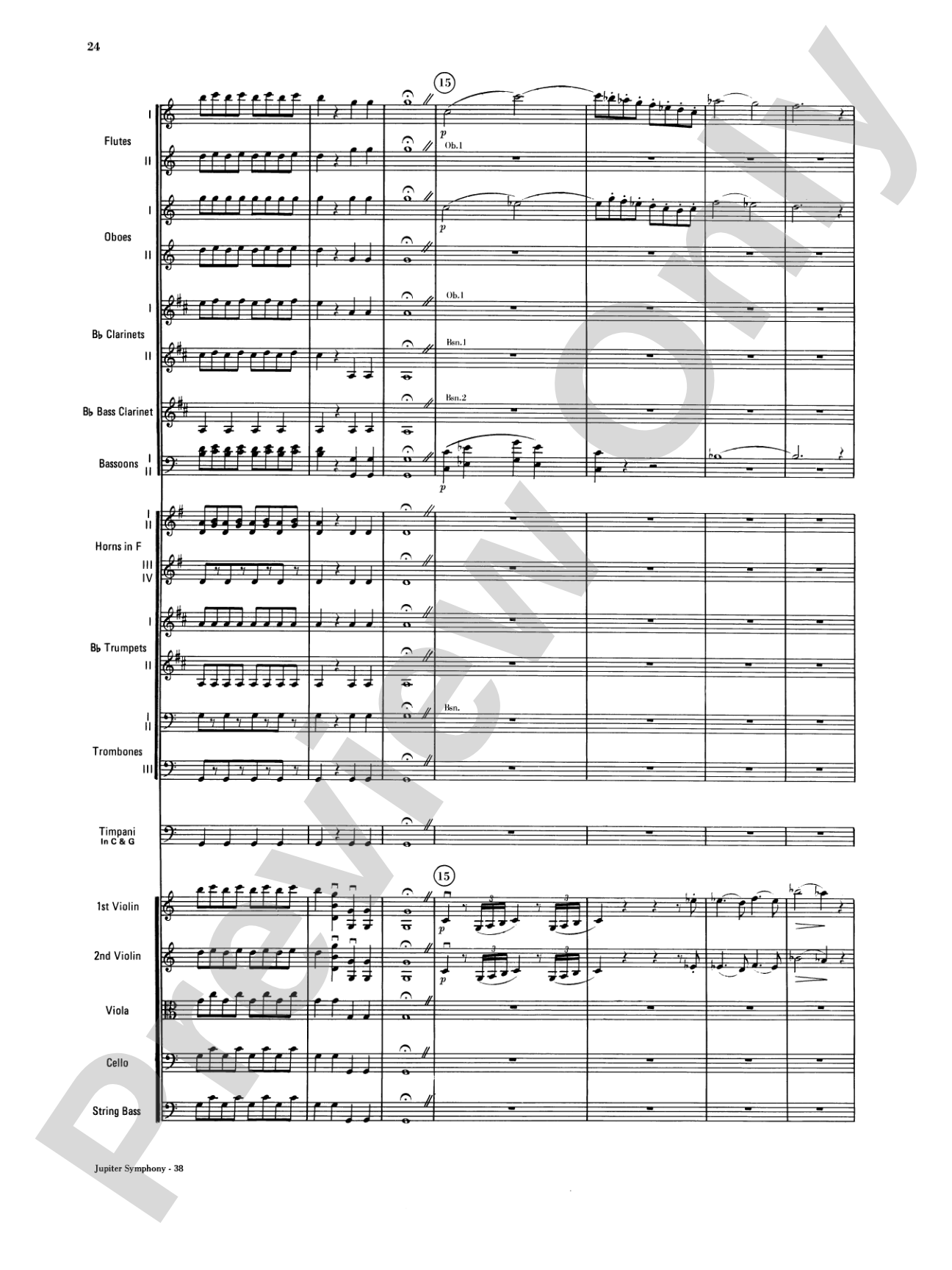 Jupiter Symphony, 1st Movement: Full Orchestra Conductor Score & Parts