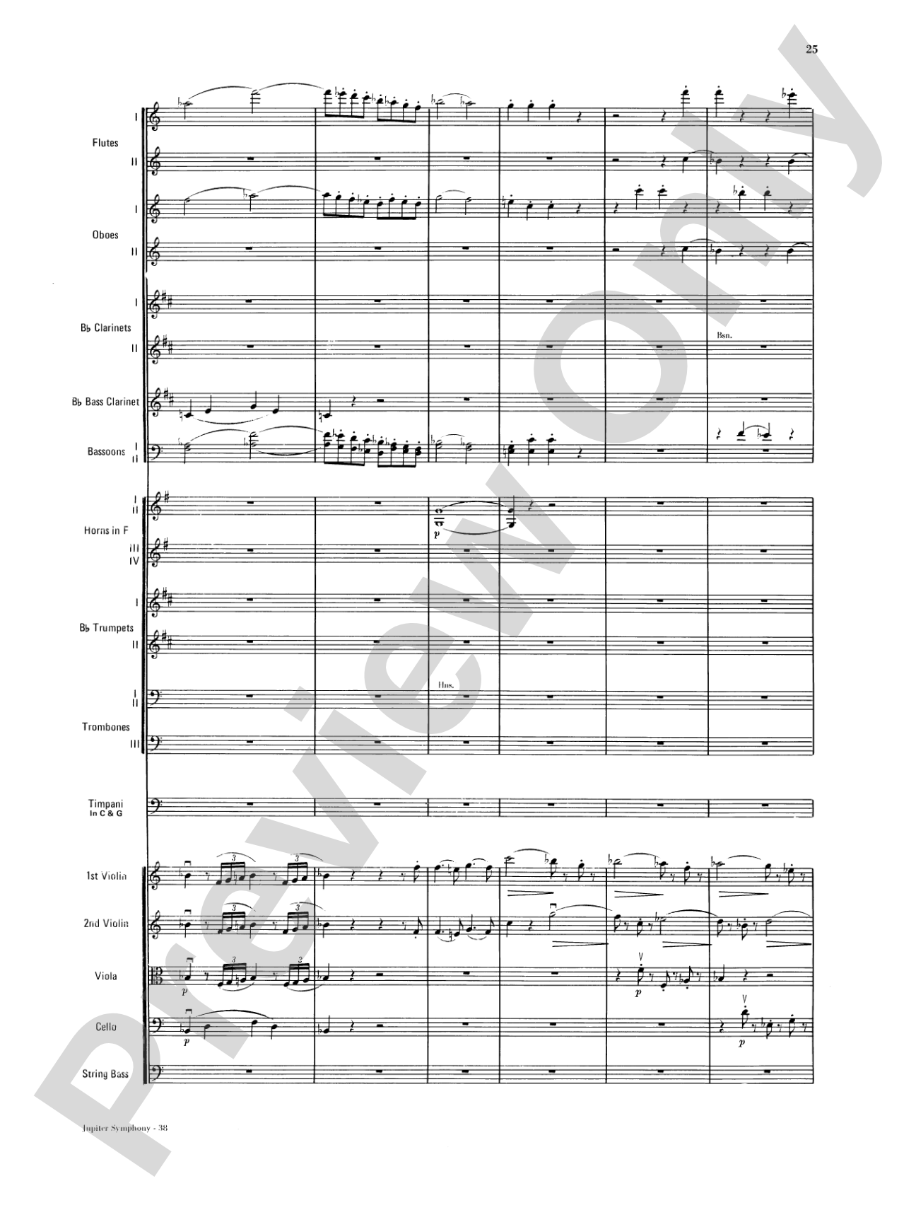Jupiter Symphony, 1st Movement: Full Orchestra Conductor Score & Parts