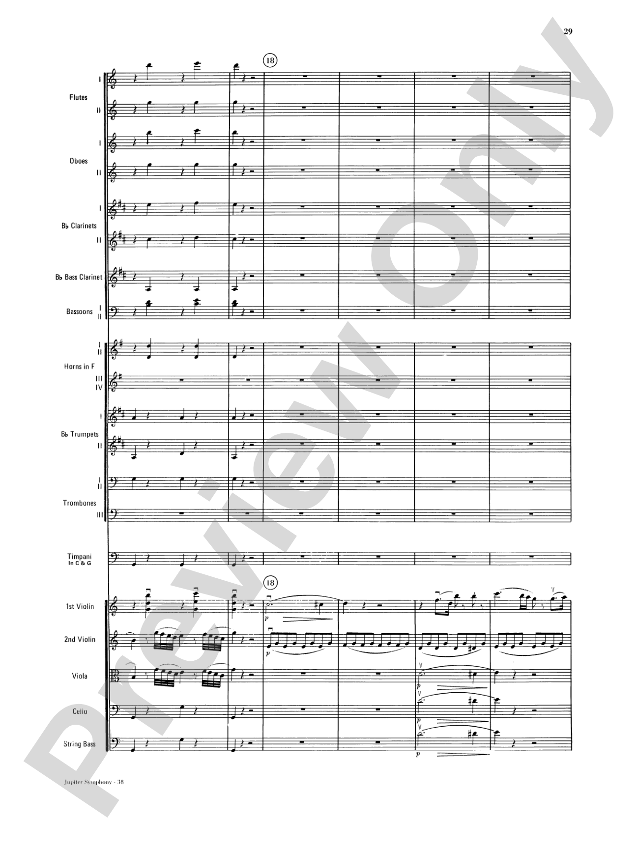 Jupiter Symphony, 1st Movement: Full Orchestra Conductor Score & Parts