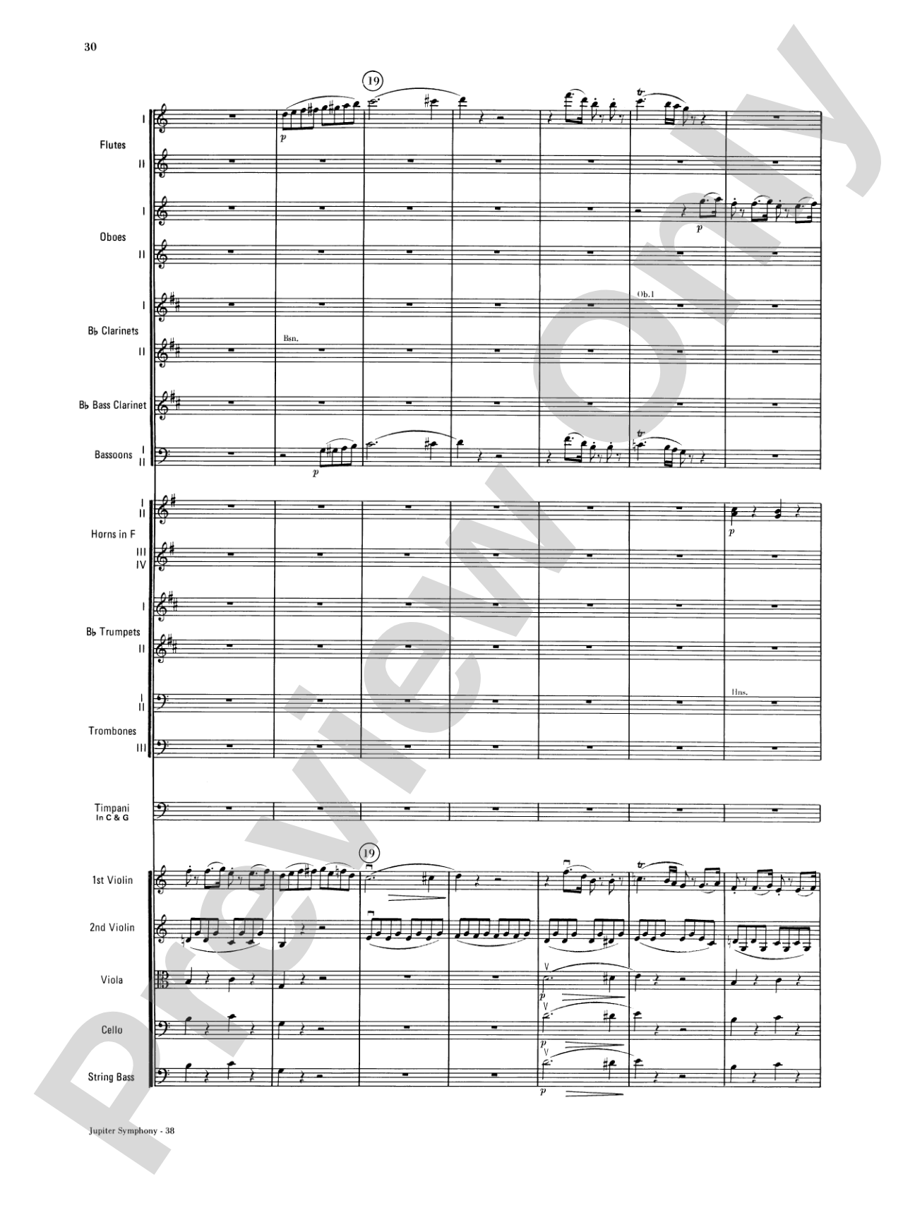 Jupiter Symphony, 1st Movement: Full Orchestra Conductor Score & Parts