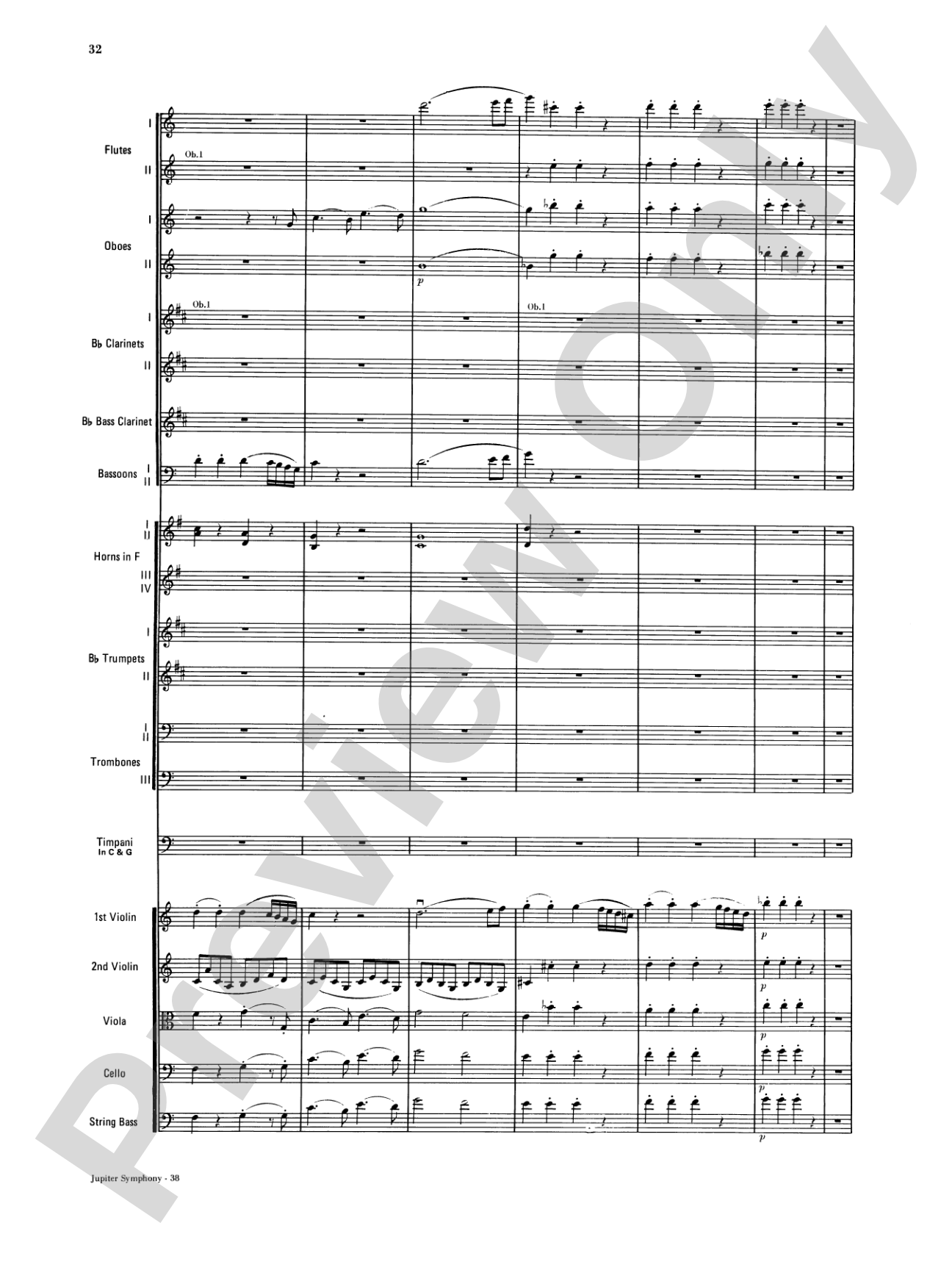 Jupiter Symphony, 1st Movement: Full Orchestra Conductor Score & Parts