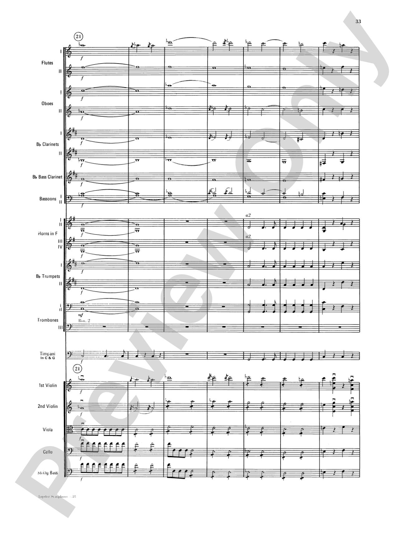 Jupiter Symphony, 1st Movement: Full Orchestra Conductor Score & Parts