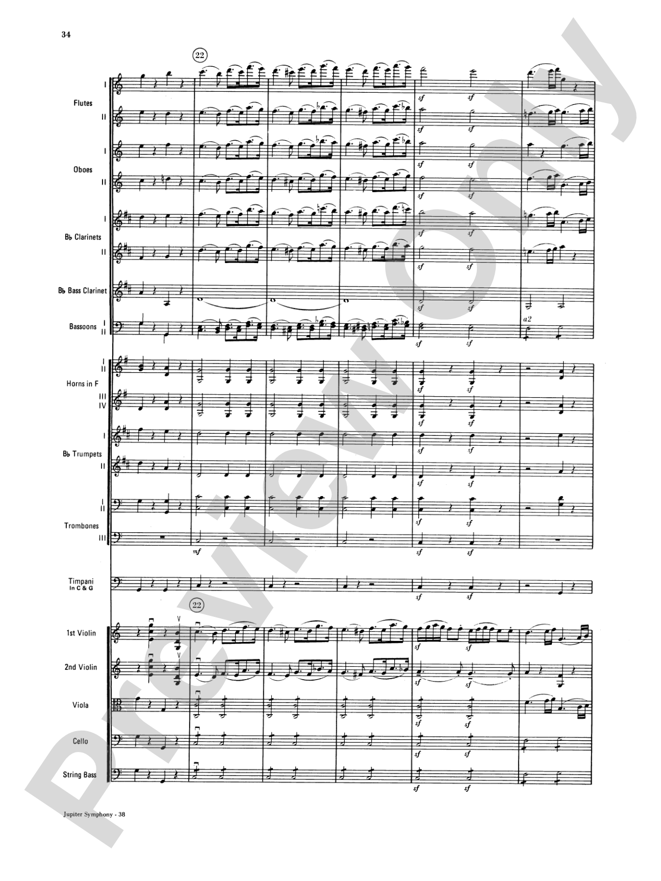 Jupiter Symphony, 1st Movement: Full Orchestra Conductor Score & Parts