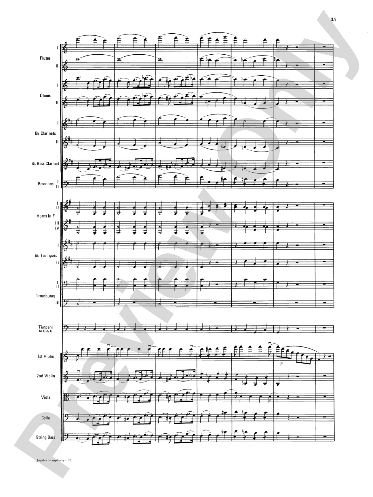 Jupiter Symphony, 1st Movement: Full Orchestra Conductor Score & Parts