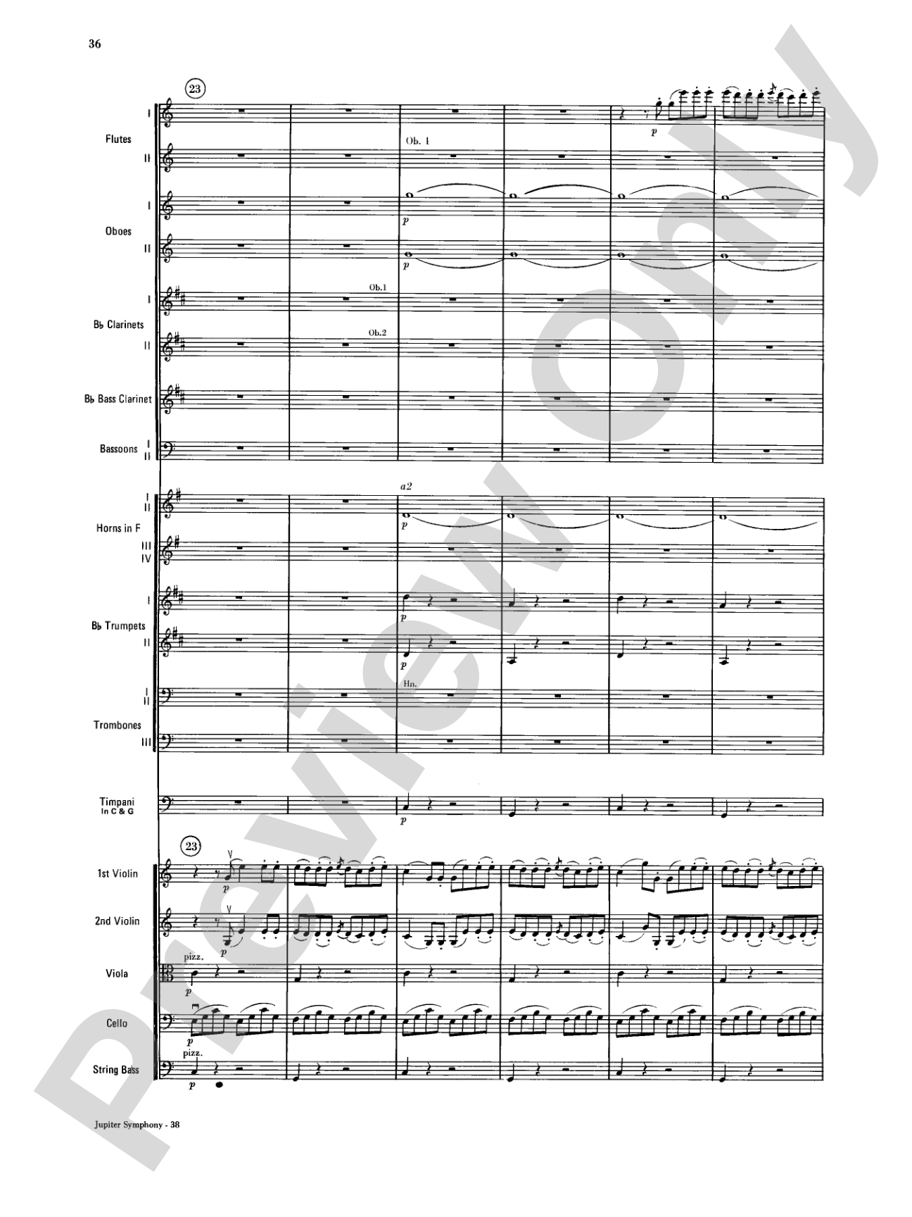 Jupiter Symphony, 1st Movement: Full Orchestra Conductor Score & Parts