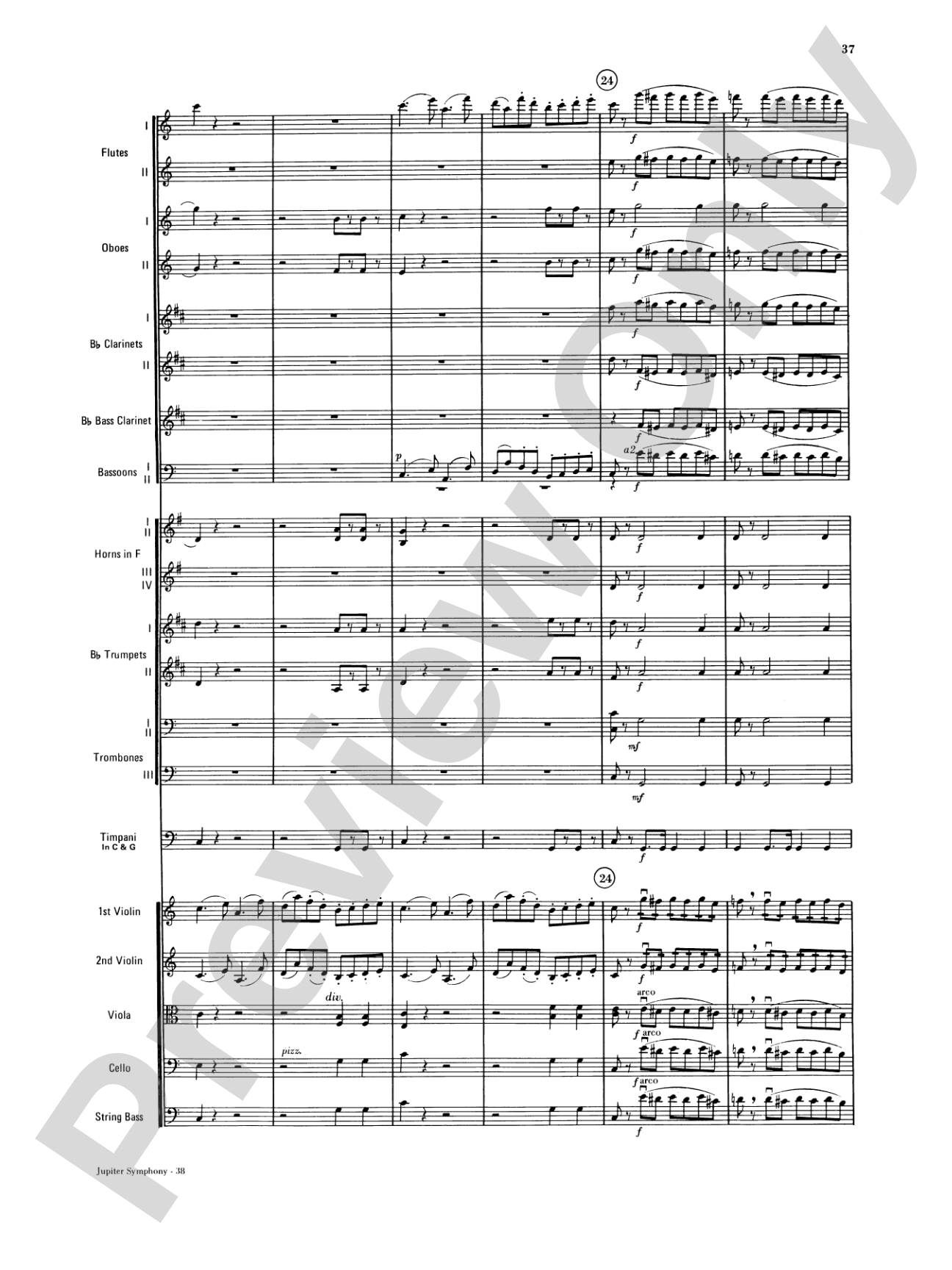 Jupiter Symphony, 1st Movement: Full Orchestra Conductor Score & Parts