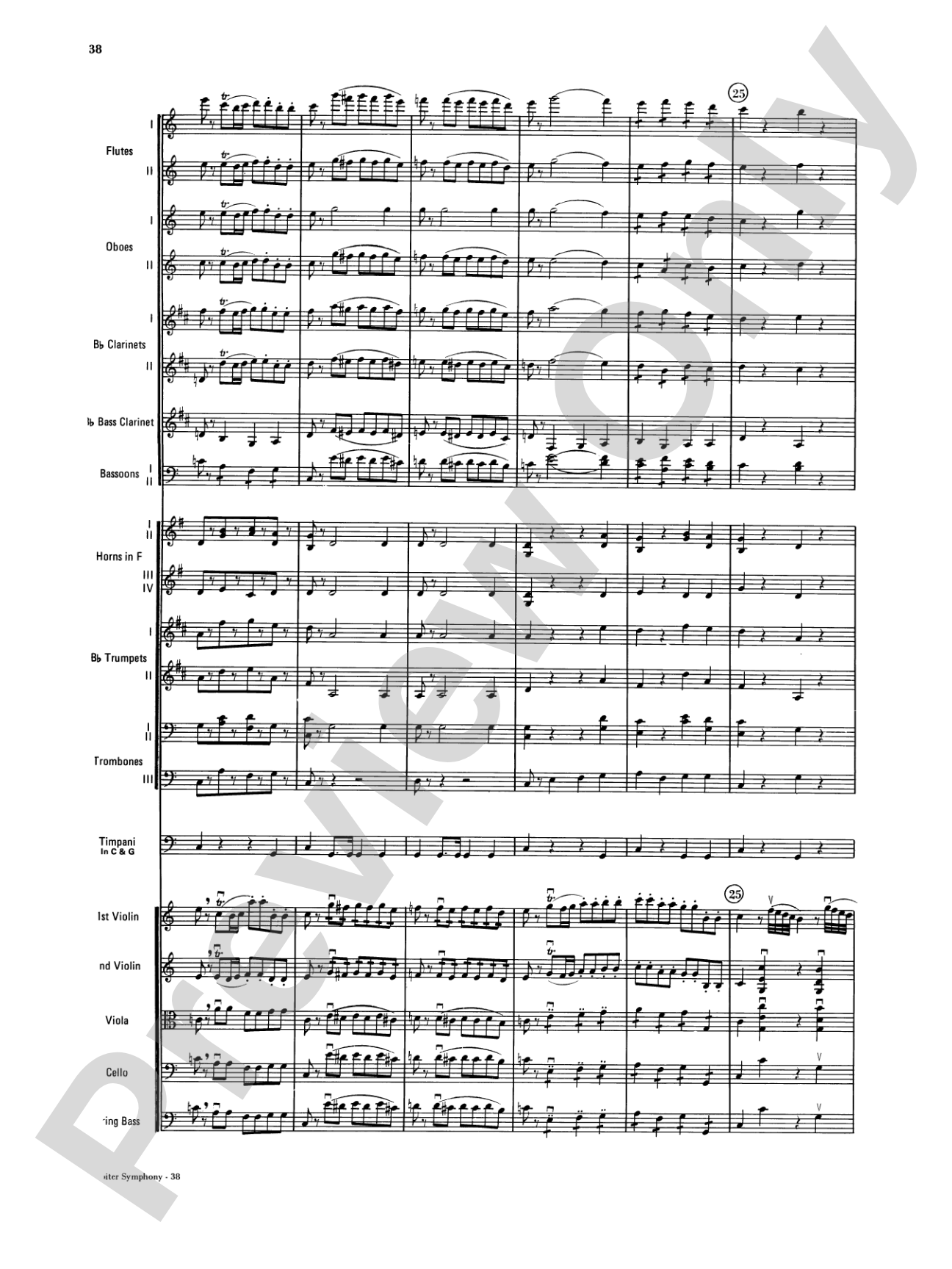 Jupiter Symphony, 1st Movement: Full Orchestra Conductor Score & Parts